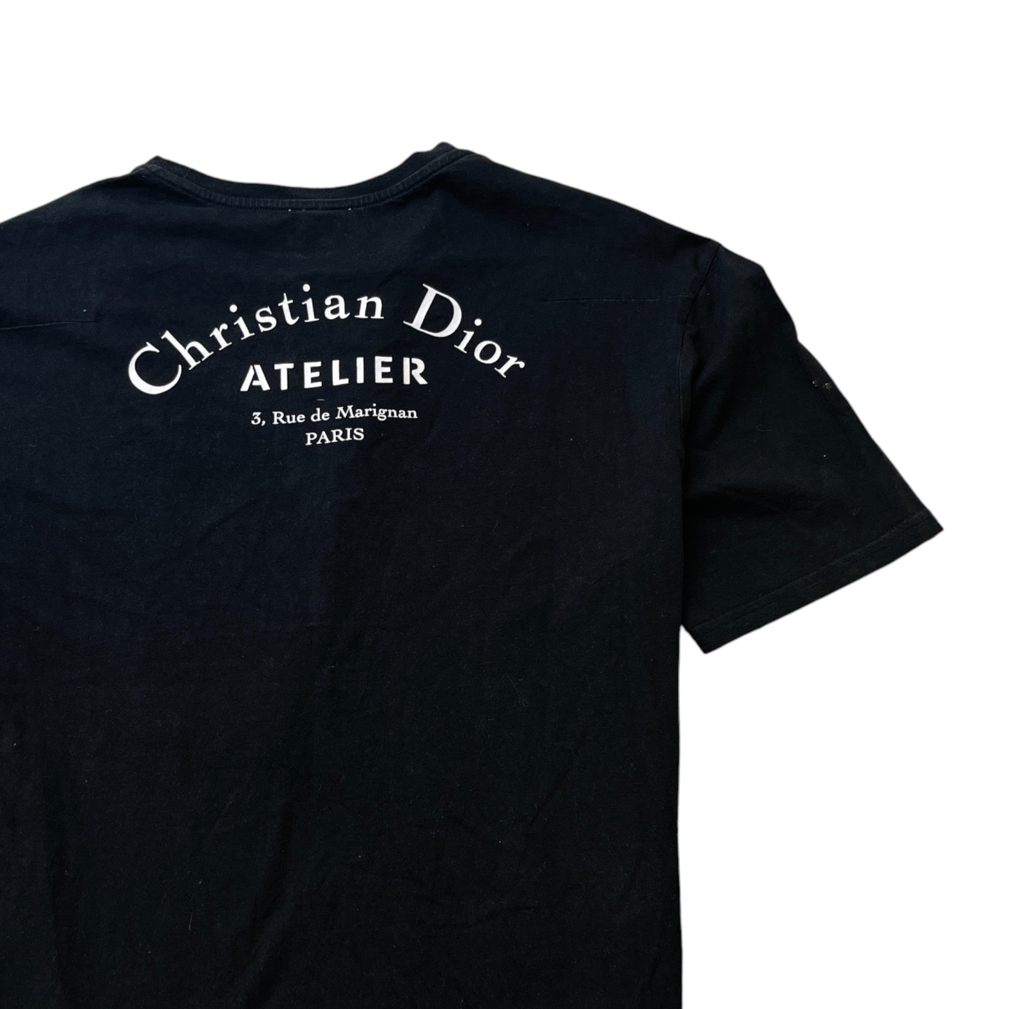 Men's Atelier Logo Print T-Shirt Black Size L