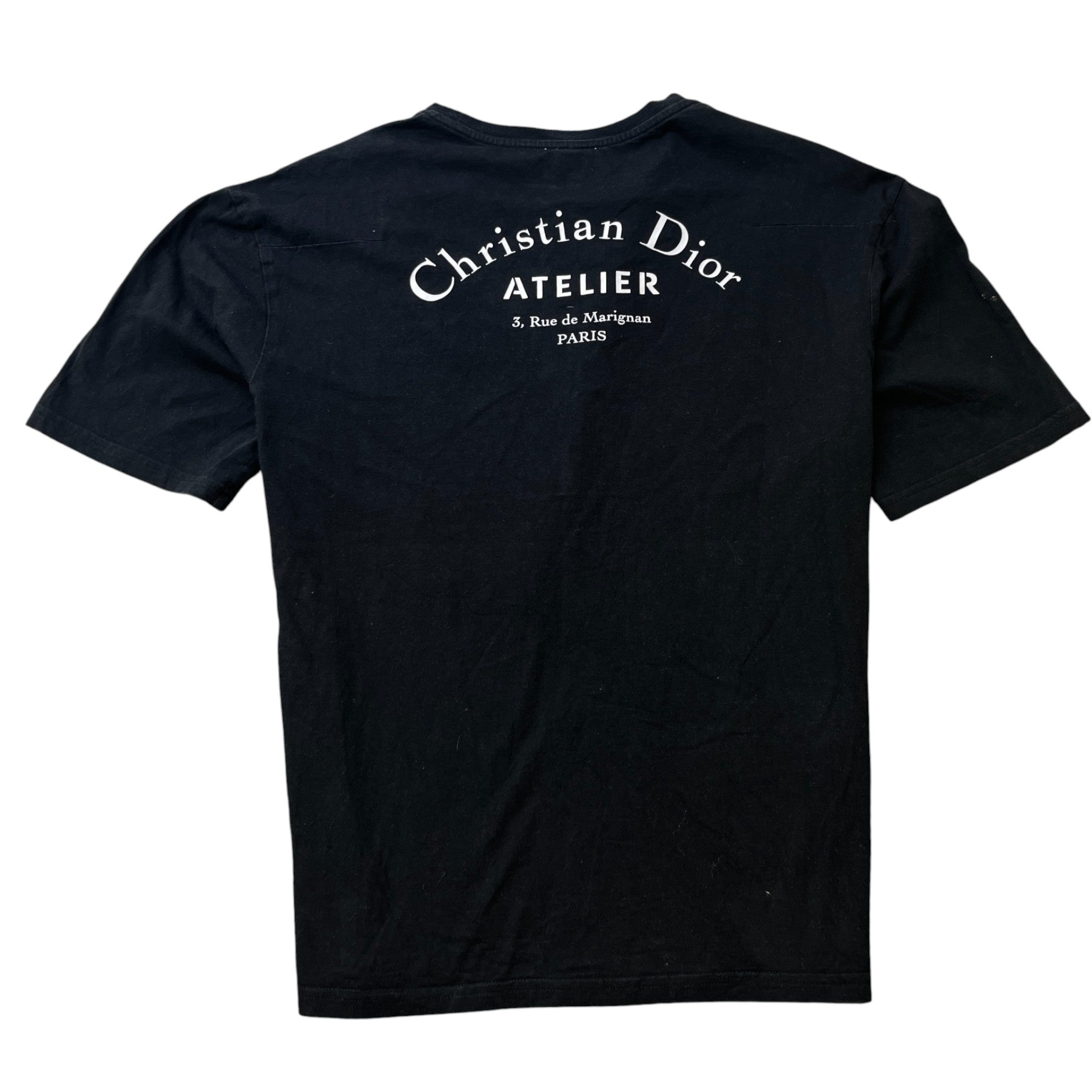 Men's Atelier Logo Print T-Shirt Black Size L