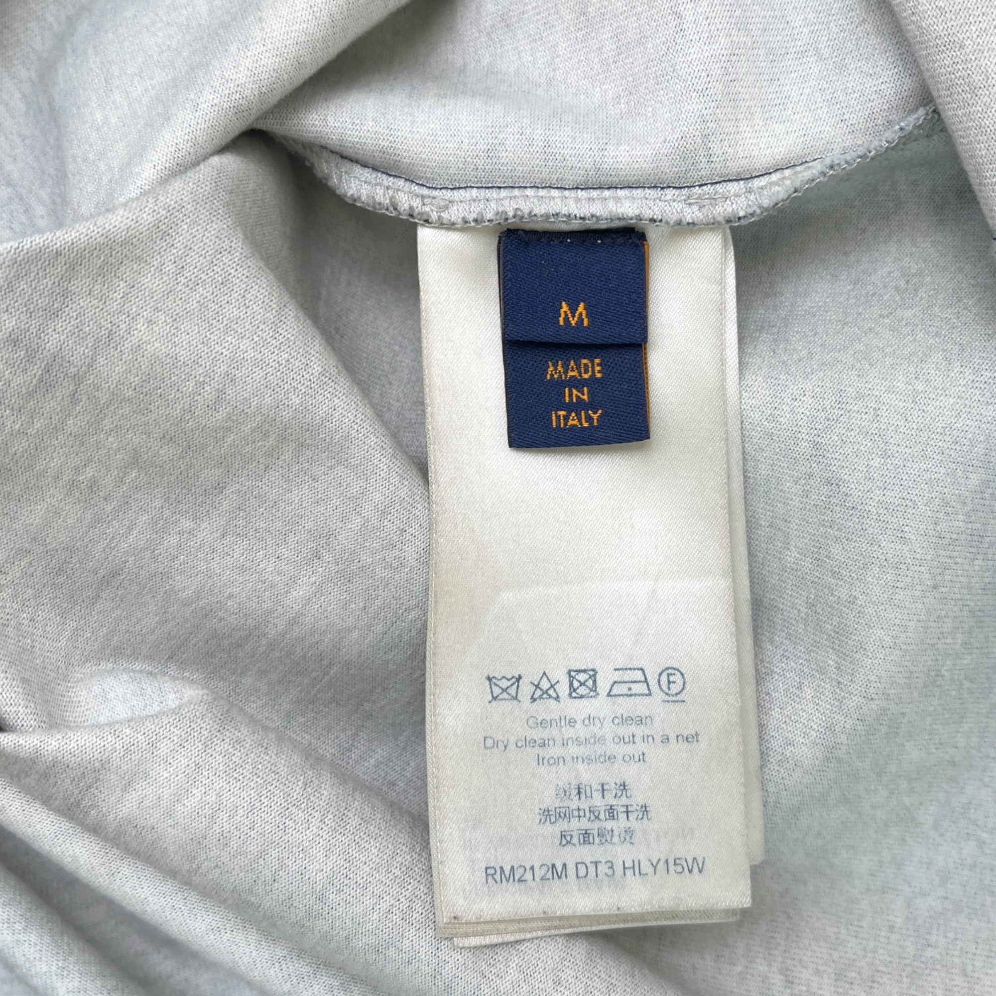 Men's Damier Salt Print T-Shirt Blue Size M