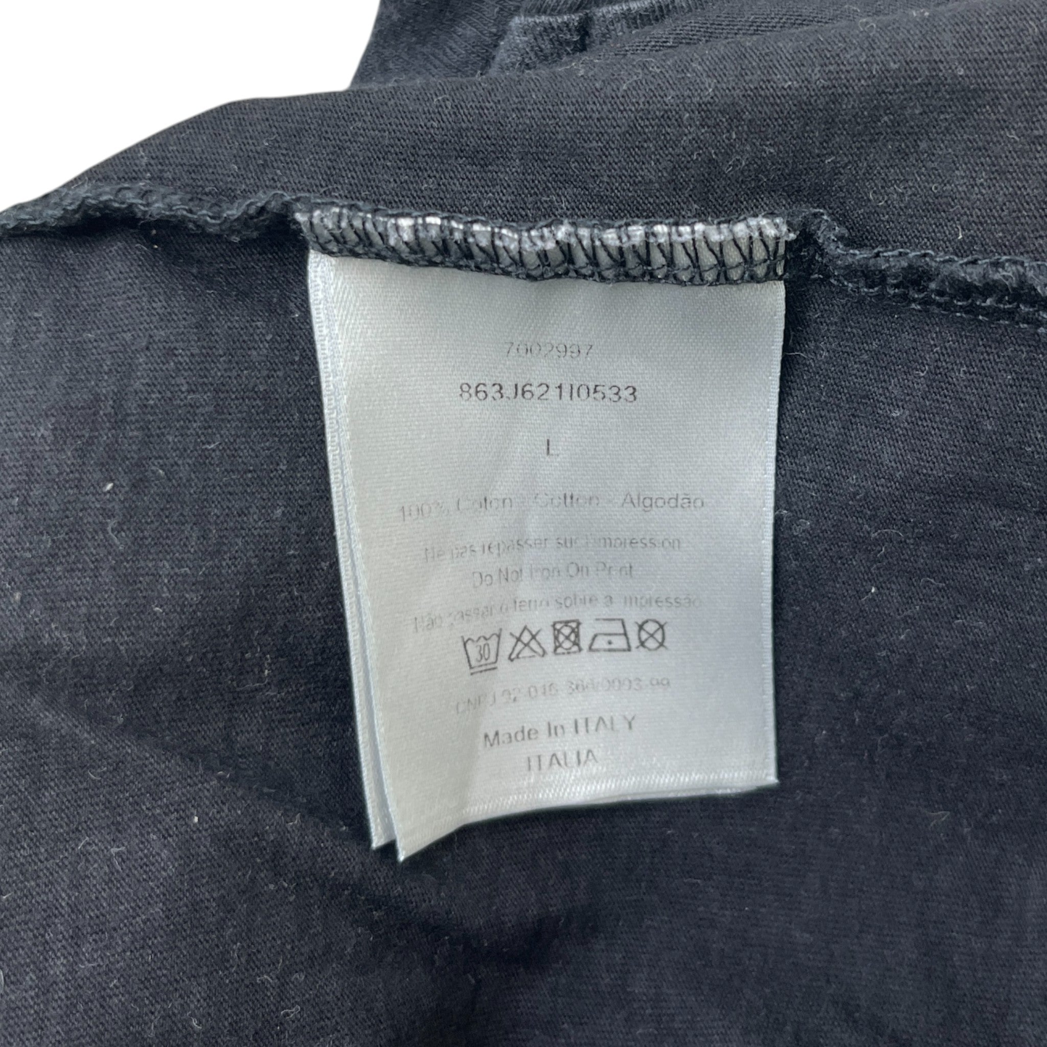 Men's Atelier Logo Print T-Shirt Black Size L