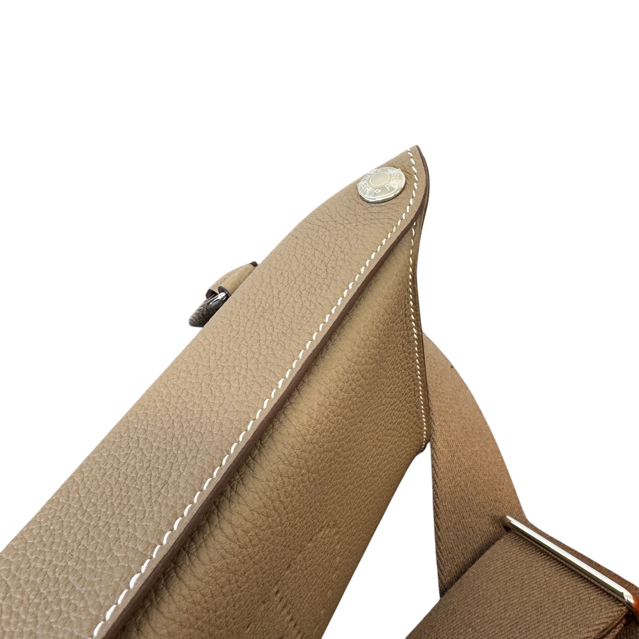 Men's Videpoches Togo Handbag Brown