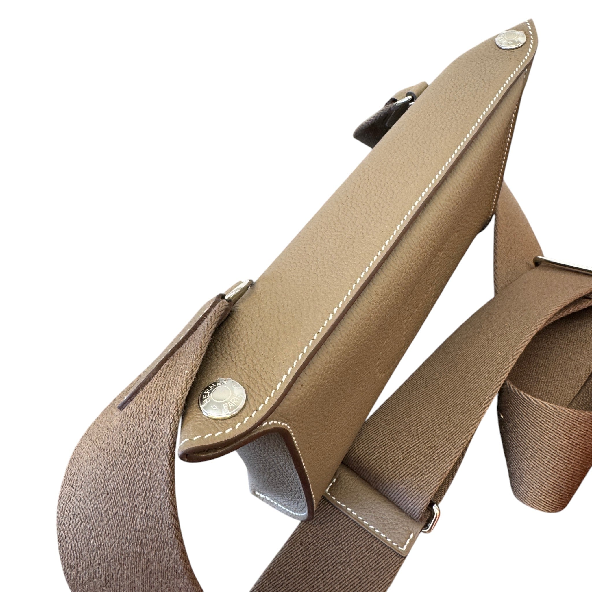 Men's Videpoches Togo Handbag Brown