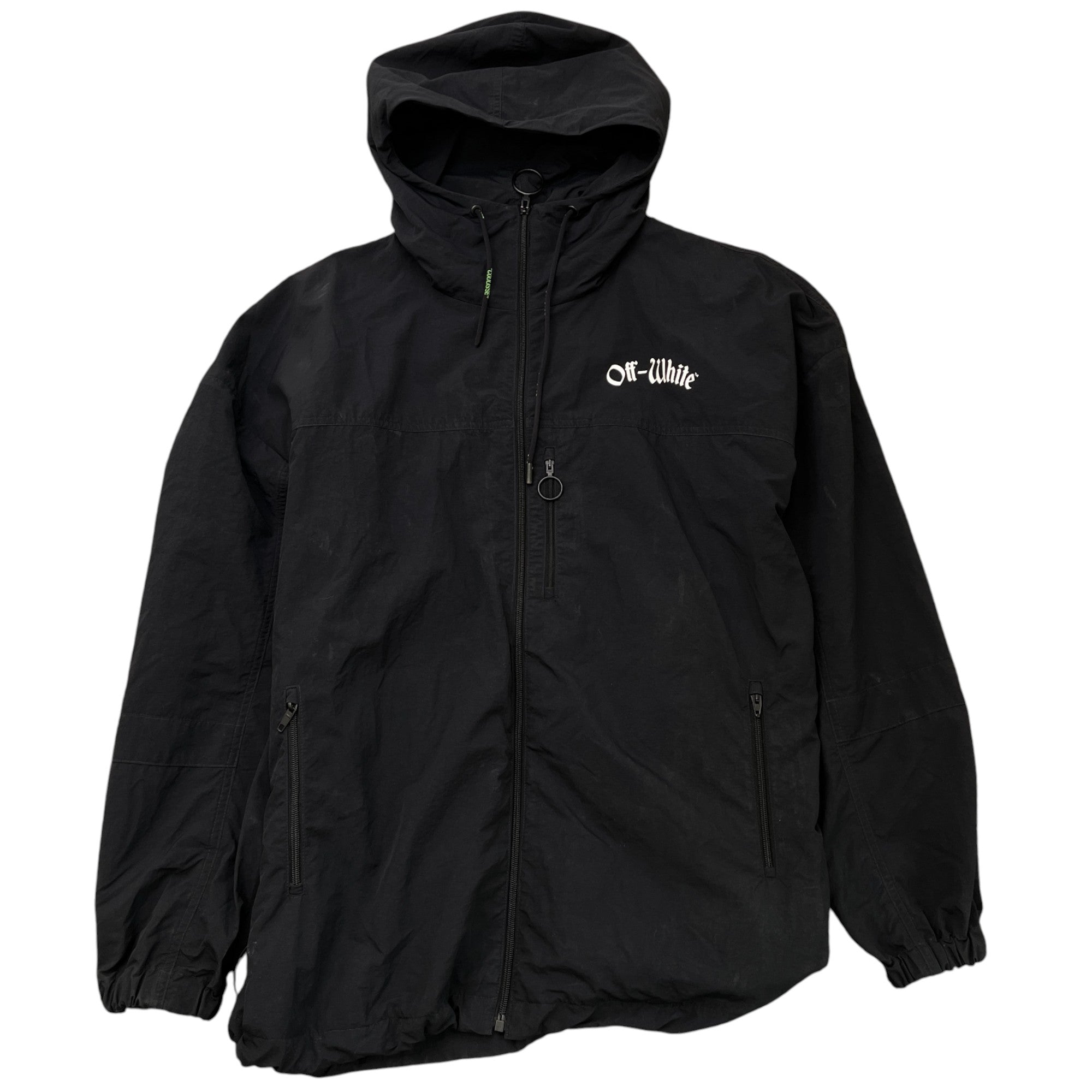 Men's Logo Print Jacket Black Size XS