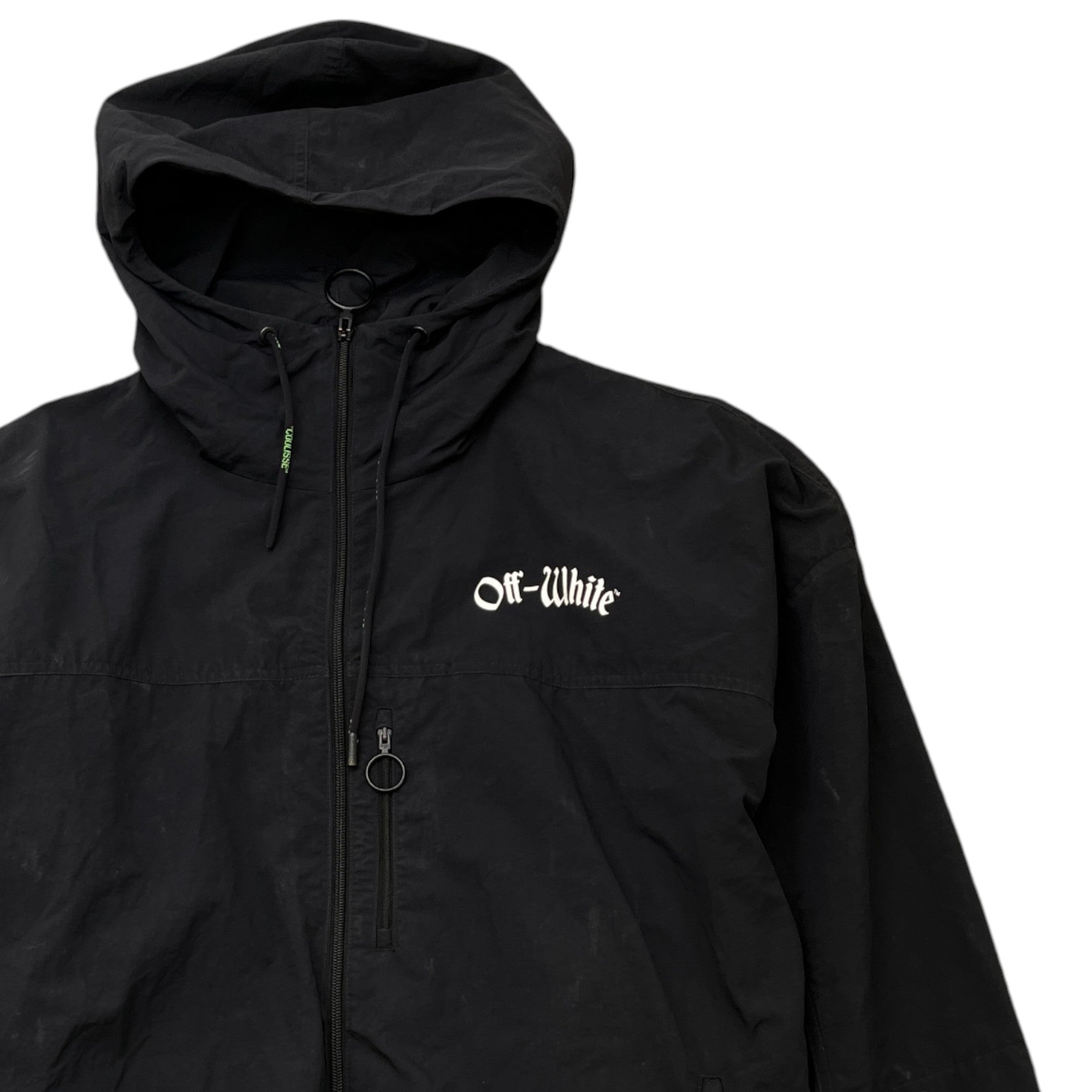 Men's Logo Print Jacket Black Size XS