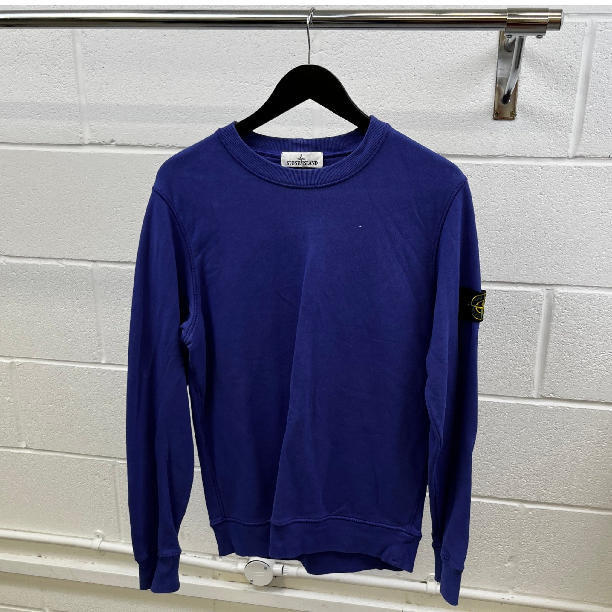 Men's Applique Logo Sweatshirt Purple Size M