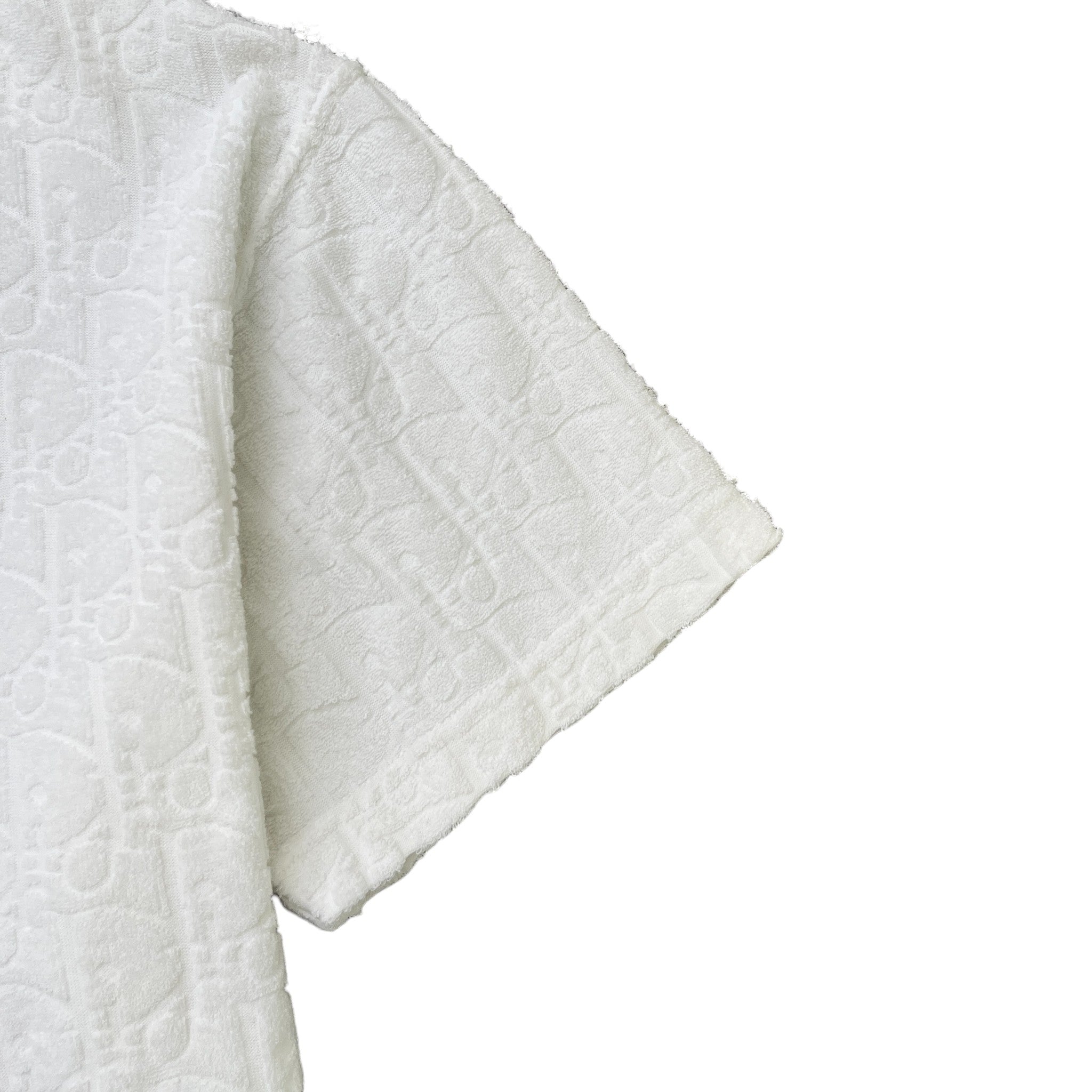 Men's Oblique Towelling T-Shirt White Size XS