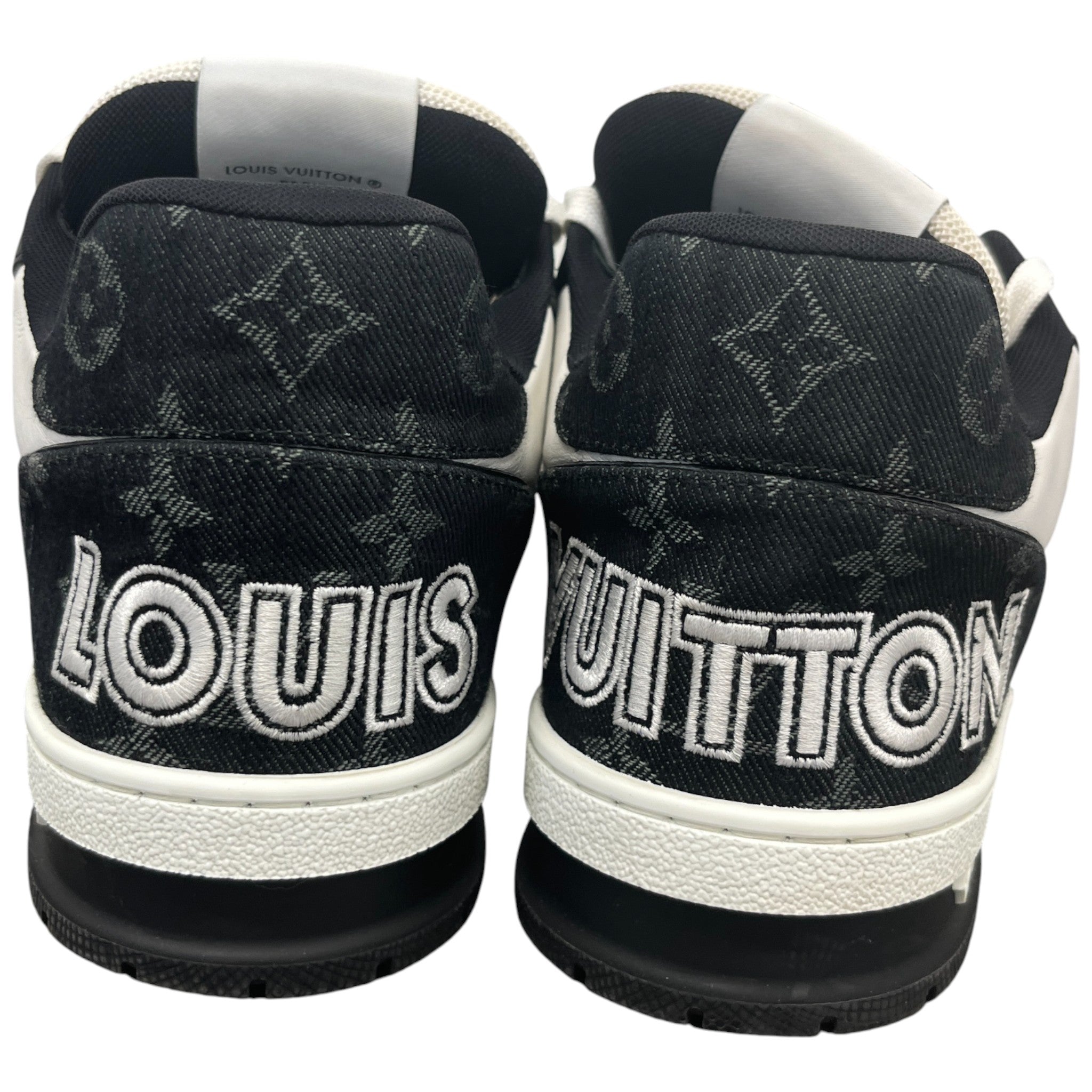 Men's Lv Velcro Strap Low Trainers Black Size EU 42.5 / UK 8.5