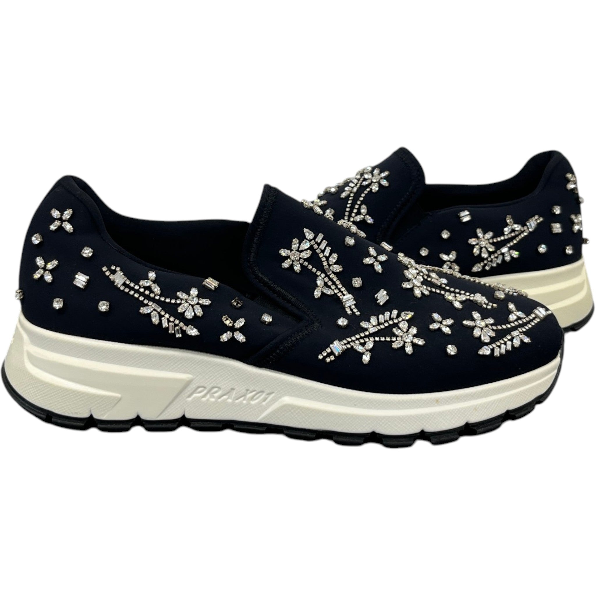 Women's Crystal Prax01 Slip On Low Trainers Black Size EU 37 / UK 4