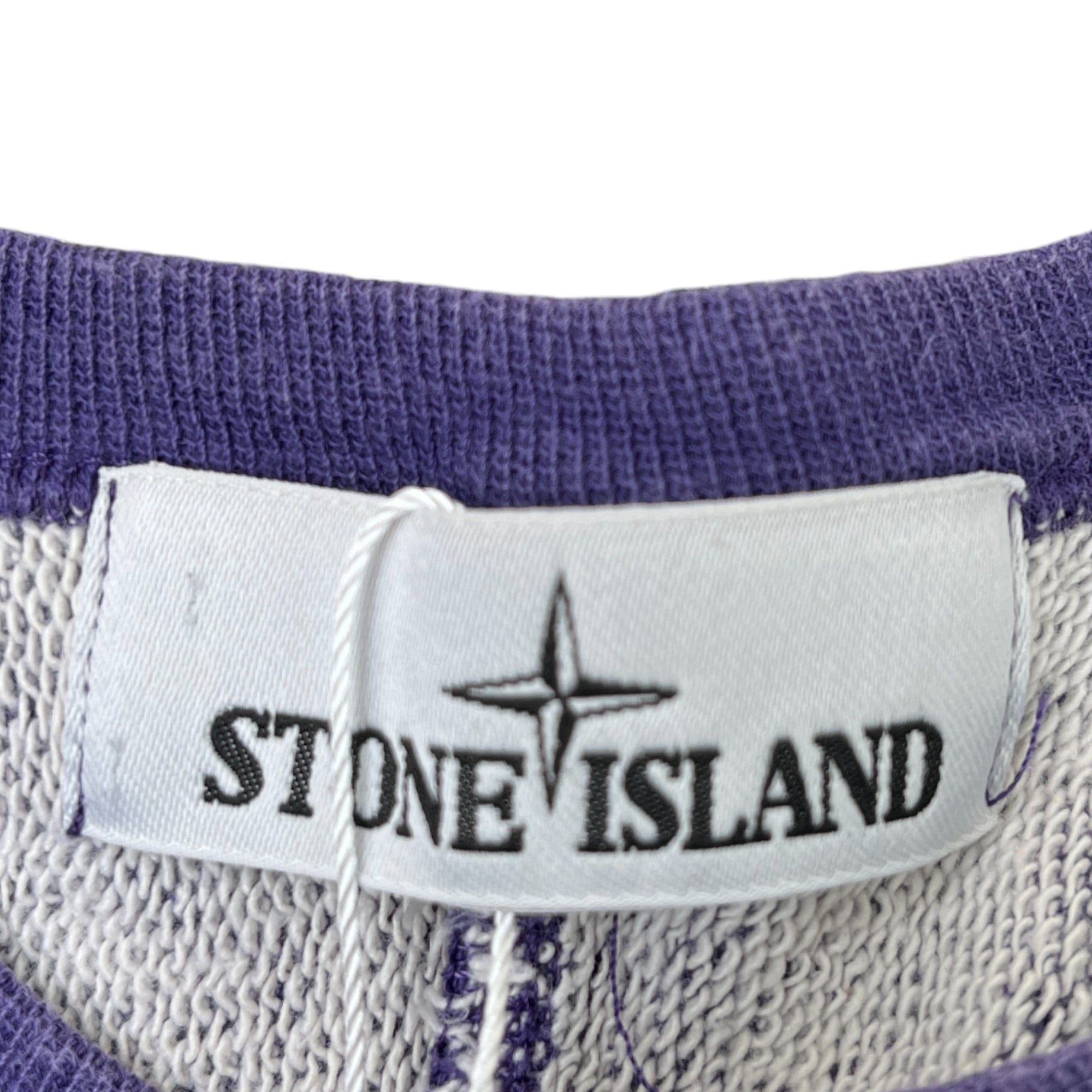 Men's Reflective Logo Print Sweatshirt Purple Size M