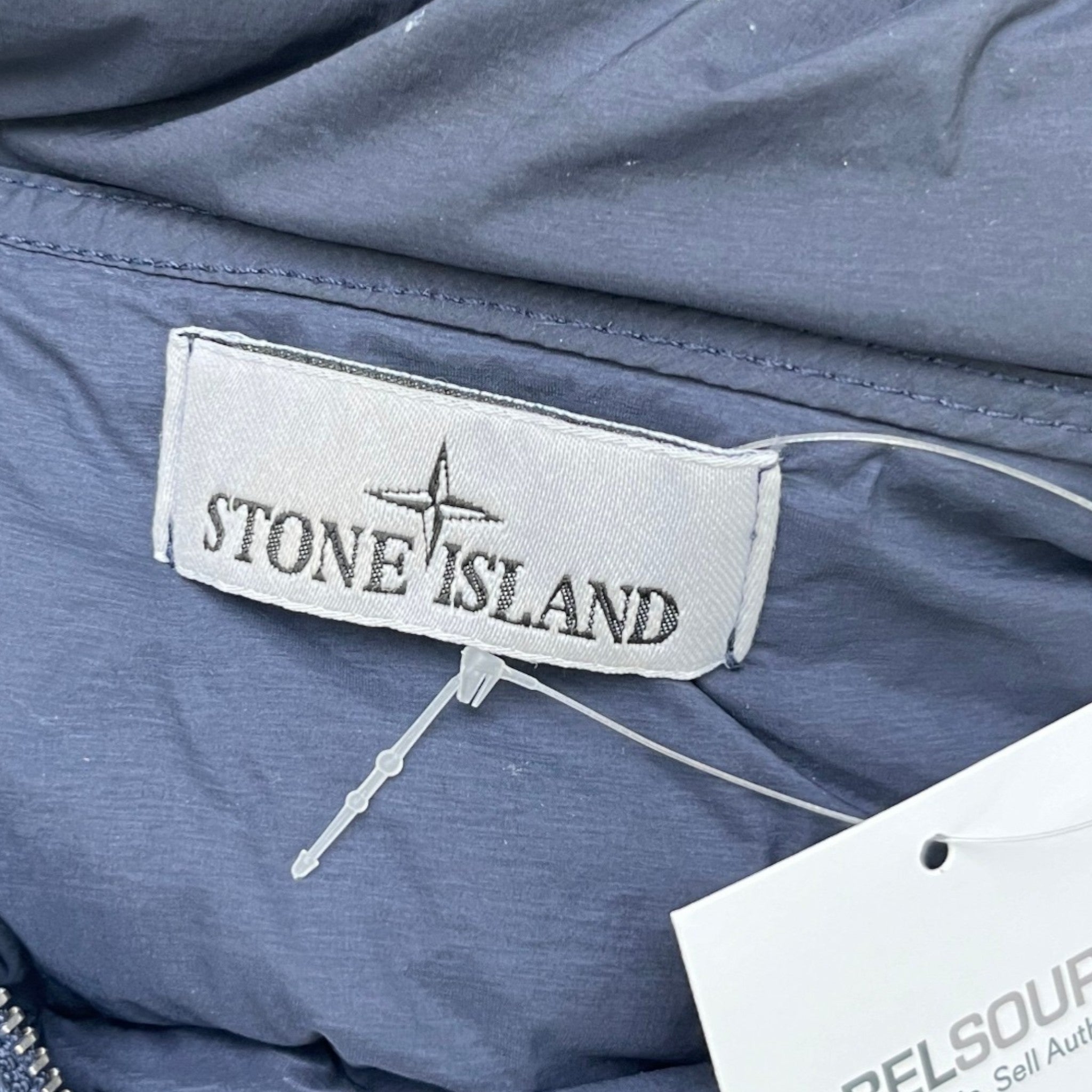 Men's Seamless Tunnel Nylon Down Jacket Navy Size XL