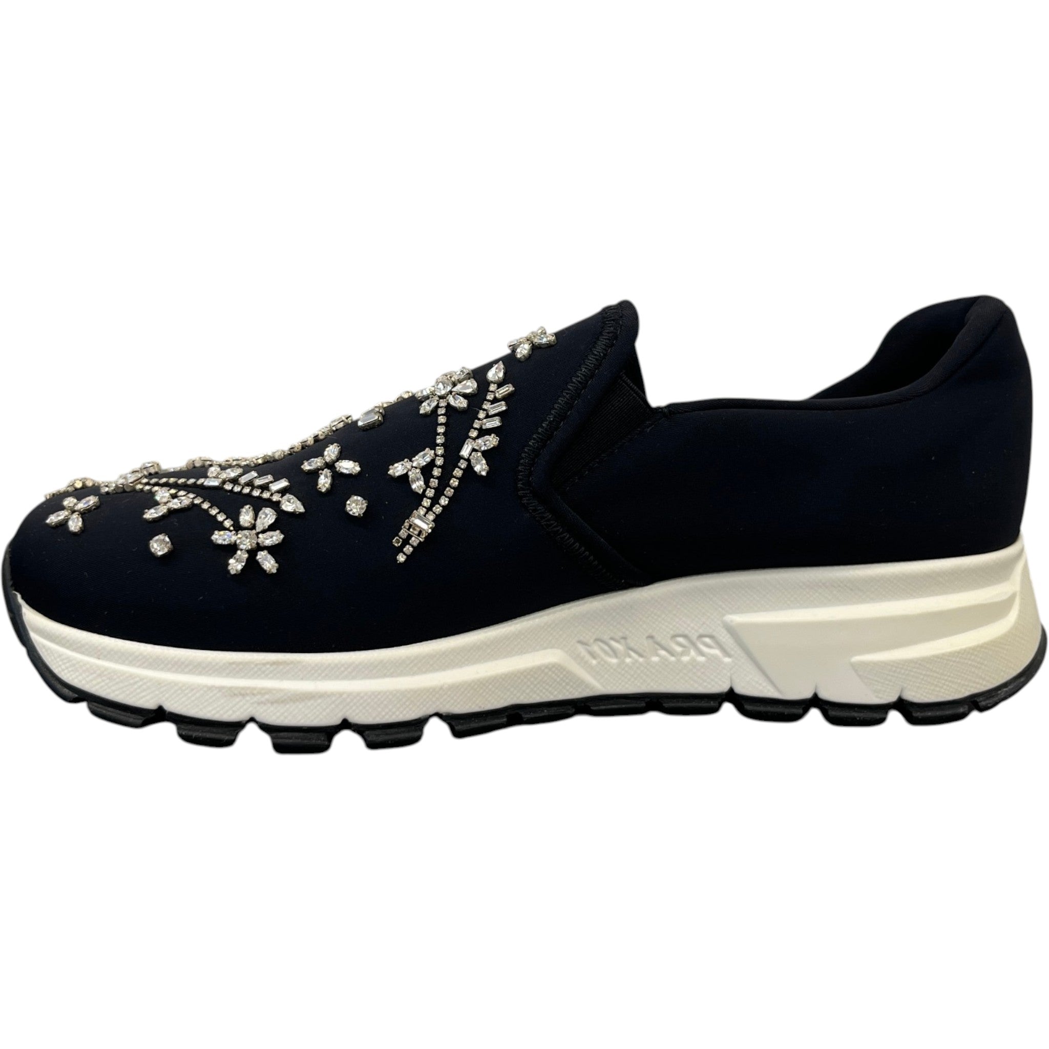 Women's Crystal Prax01 Slip On Low Trainers Black Size EU 37 / UK 4