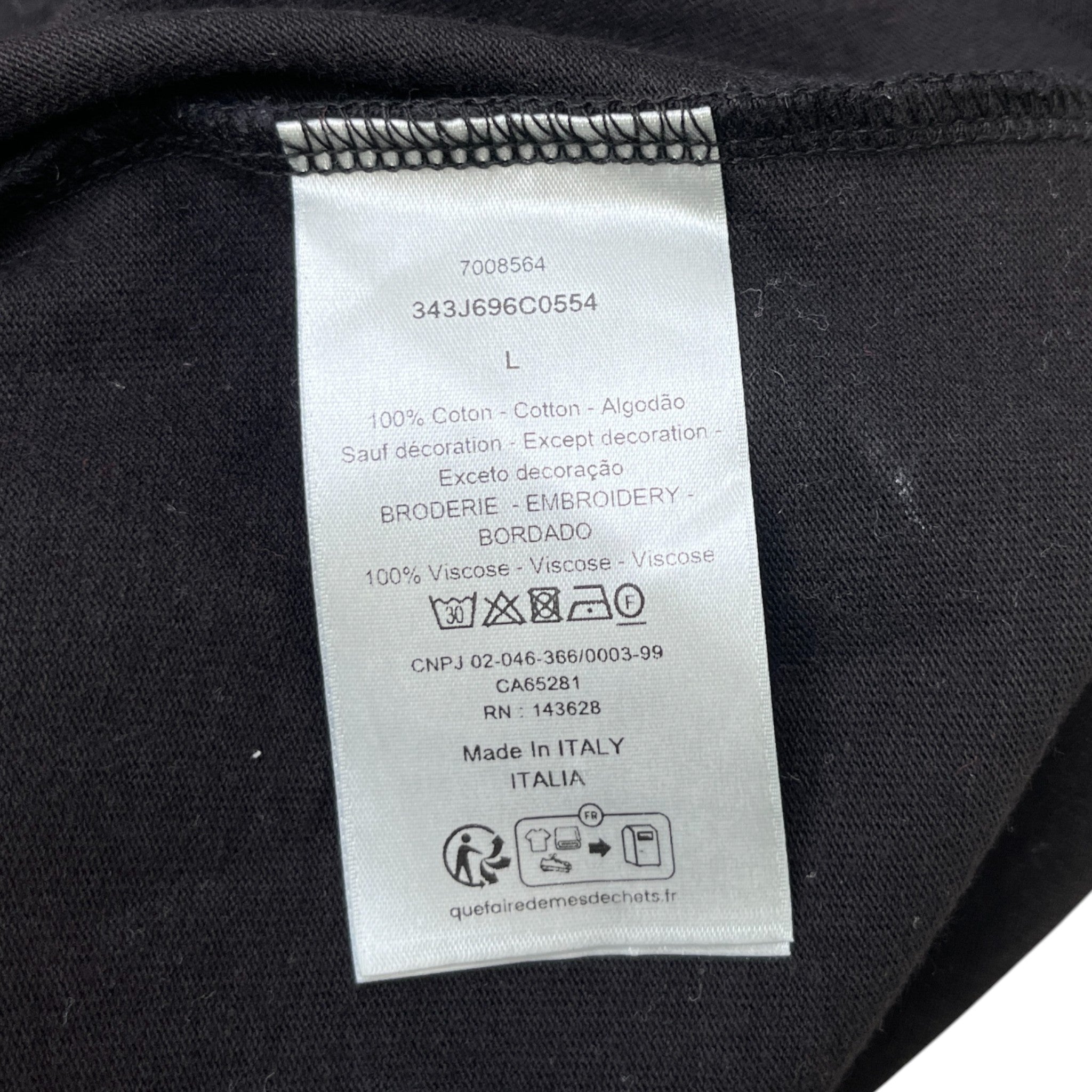 Men's Logo Print T-Shirt Black Size L