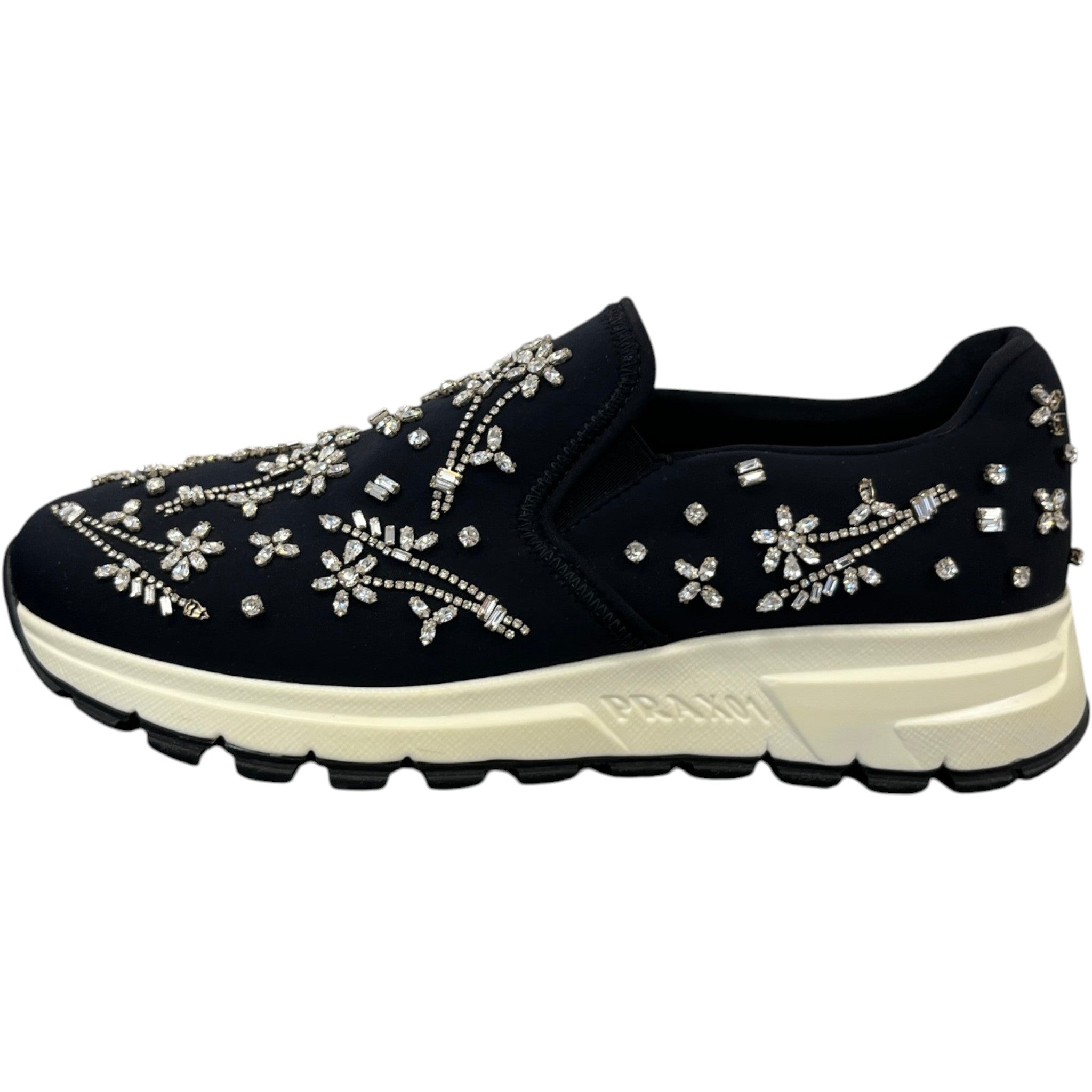 Women's Crystal Prax01 Slip On Low Trainers Black Size EU 37 / UK 4