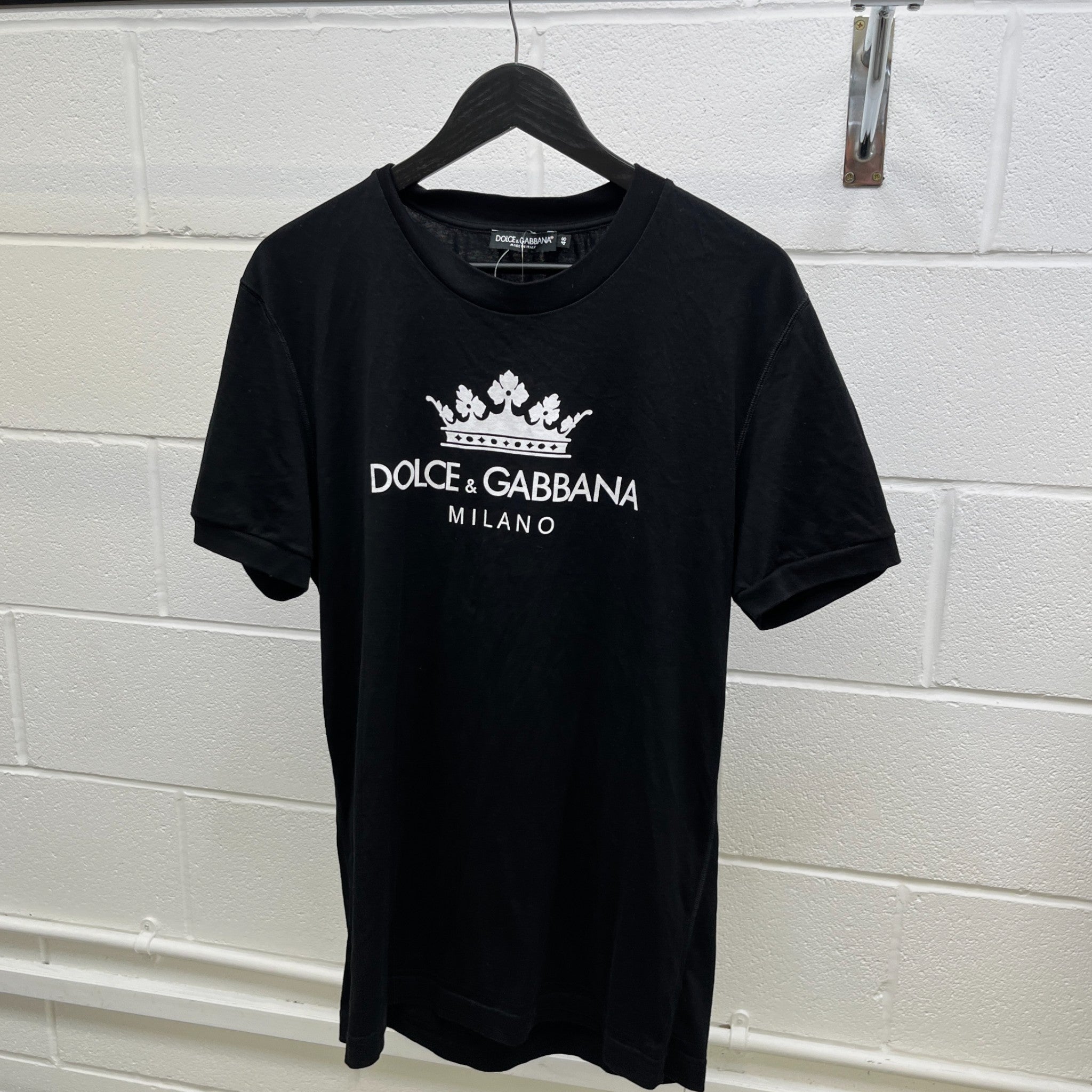 Men's Logo Print T-Shirt Black Size IT 48 / UK M