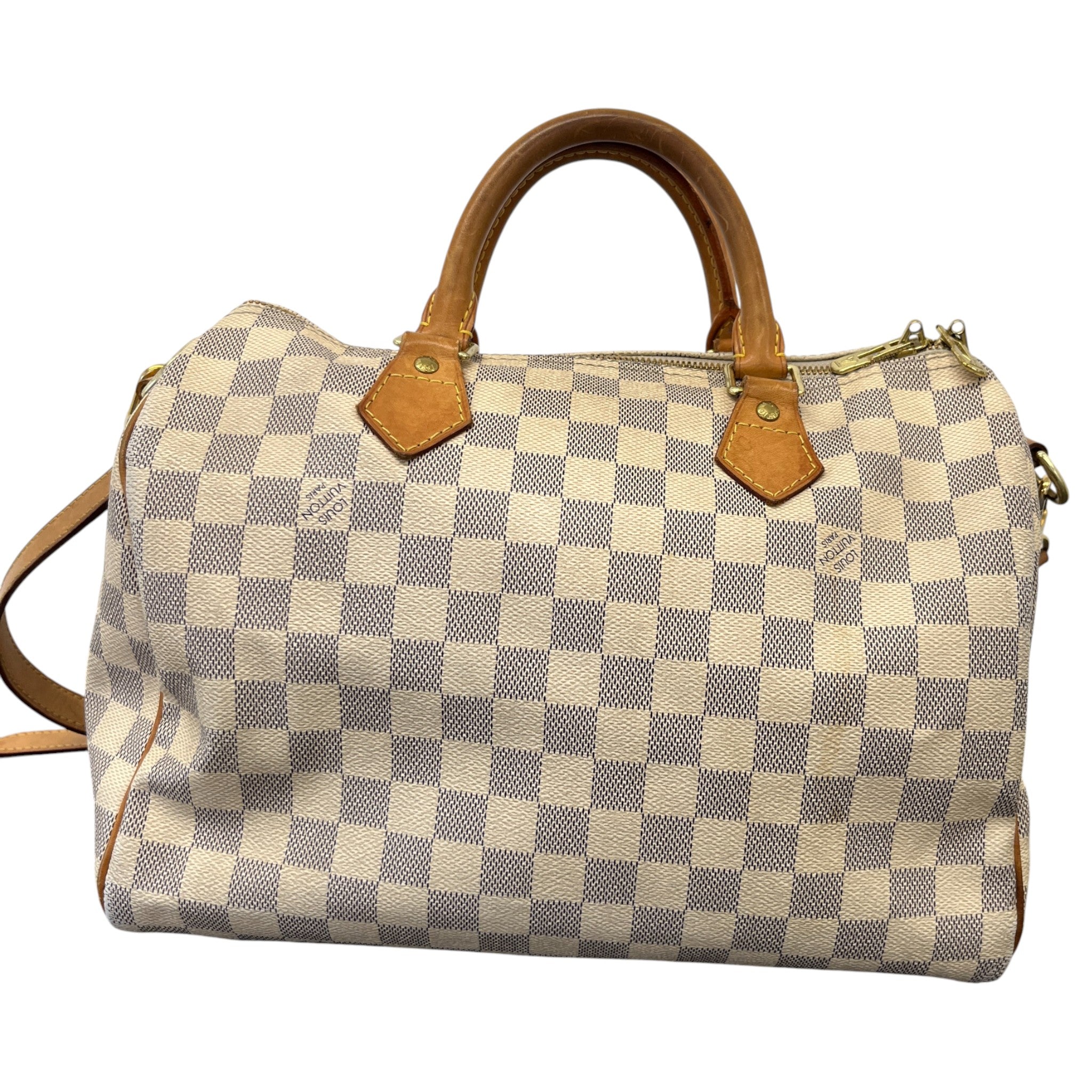 Women's Damier Azur Speedy 30 Bandouliere Handbag White