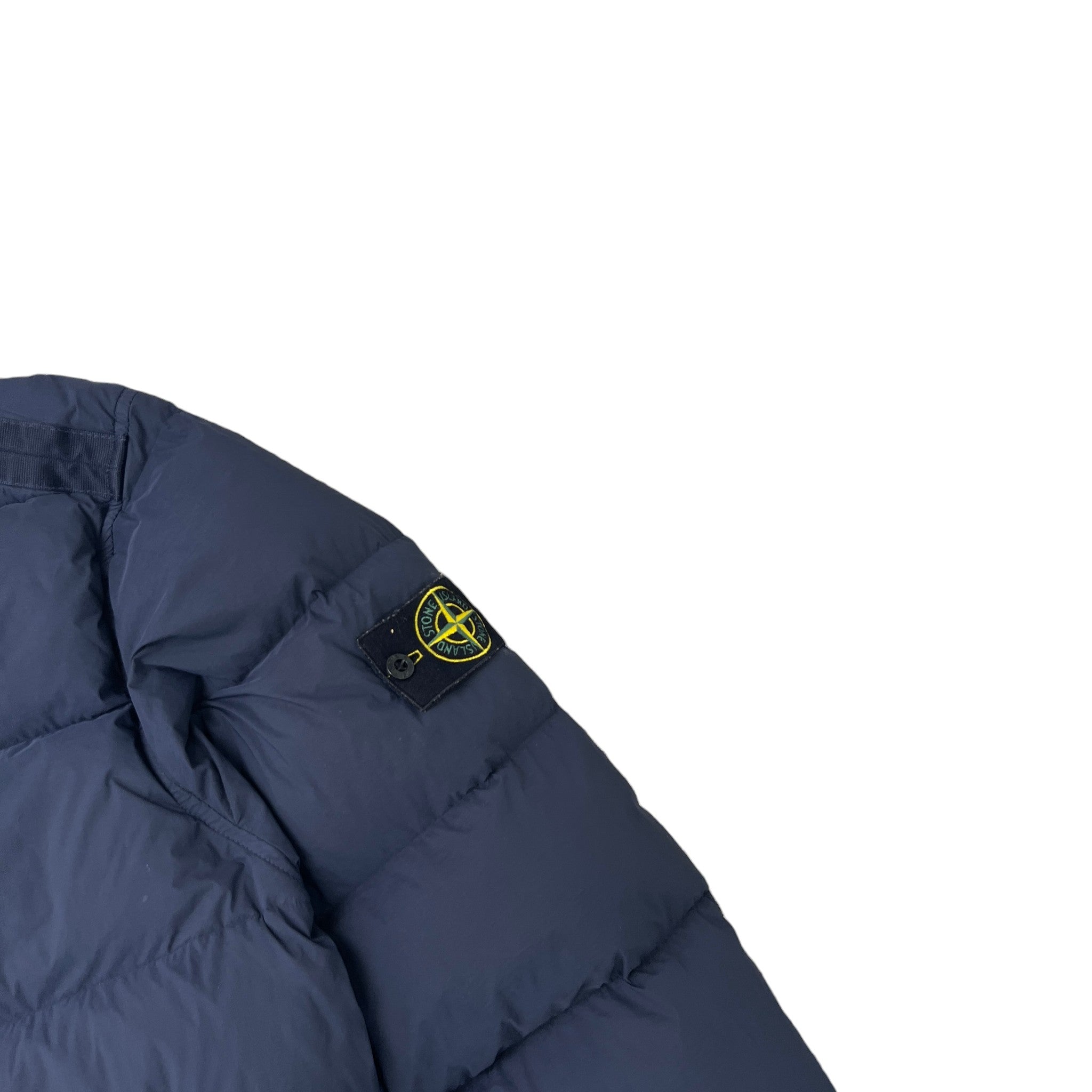 Men's Seamless Tunnel Nylon Down Jacket Navy Size XL