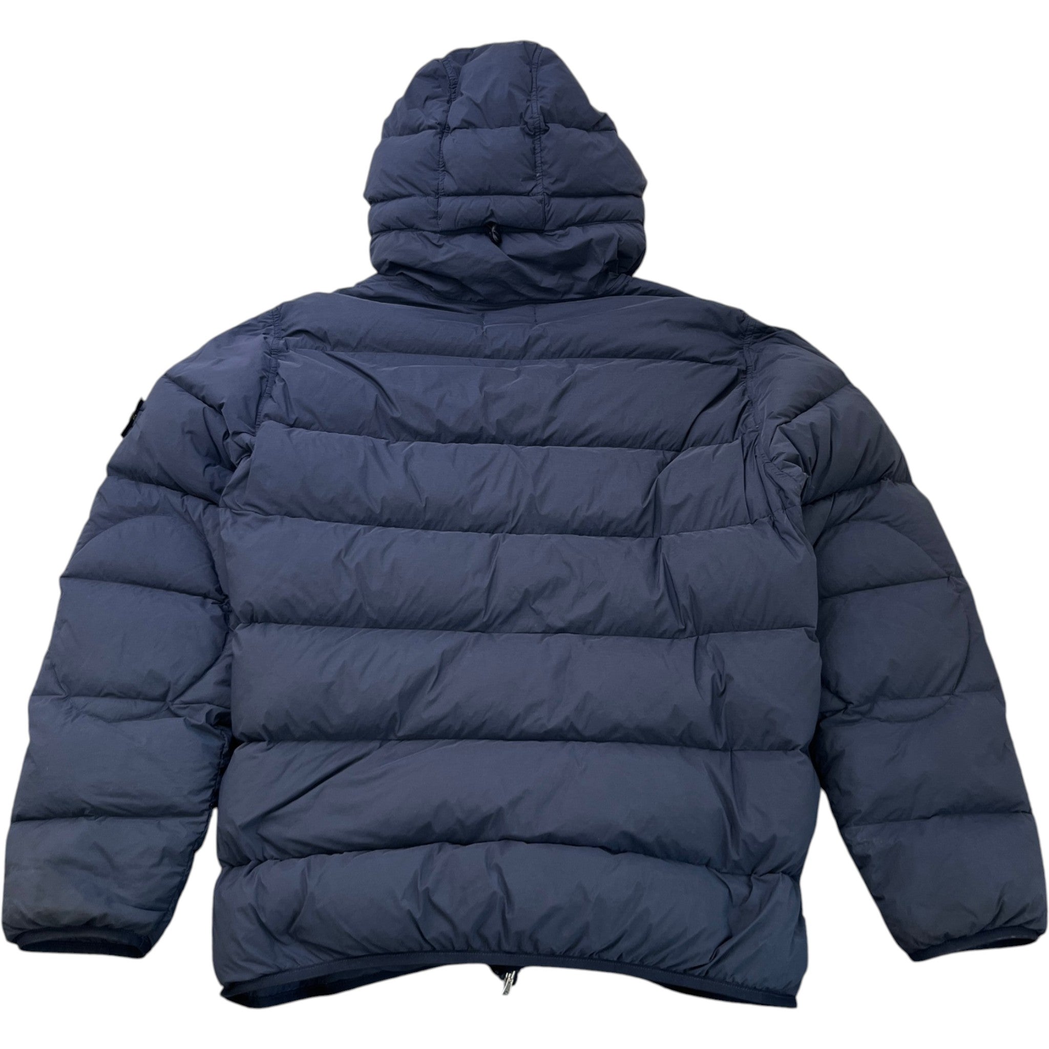 Men's Seamless Tunnel Nylon Down Jacket Navy Size XL