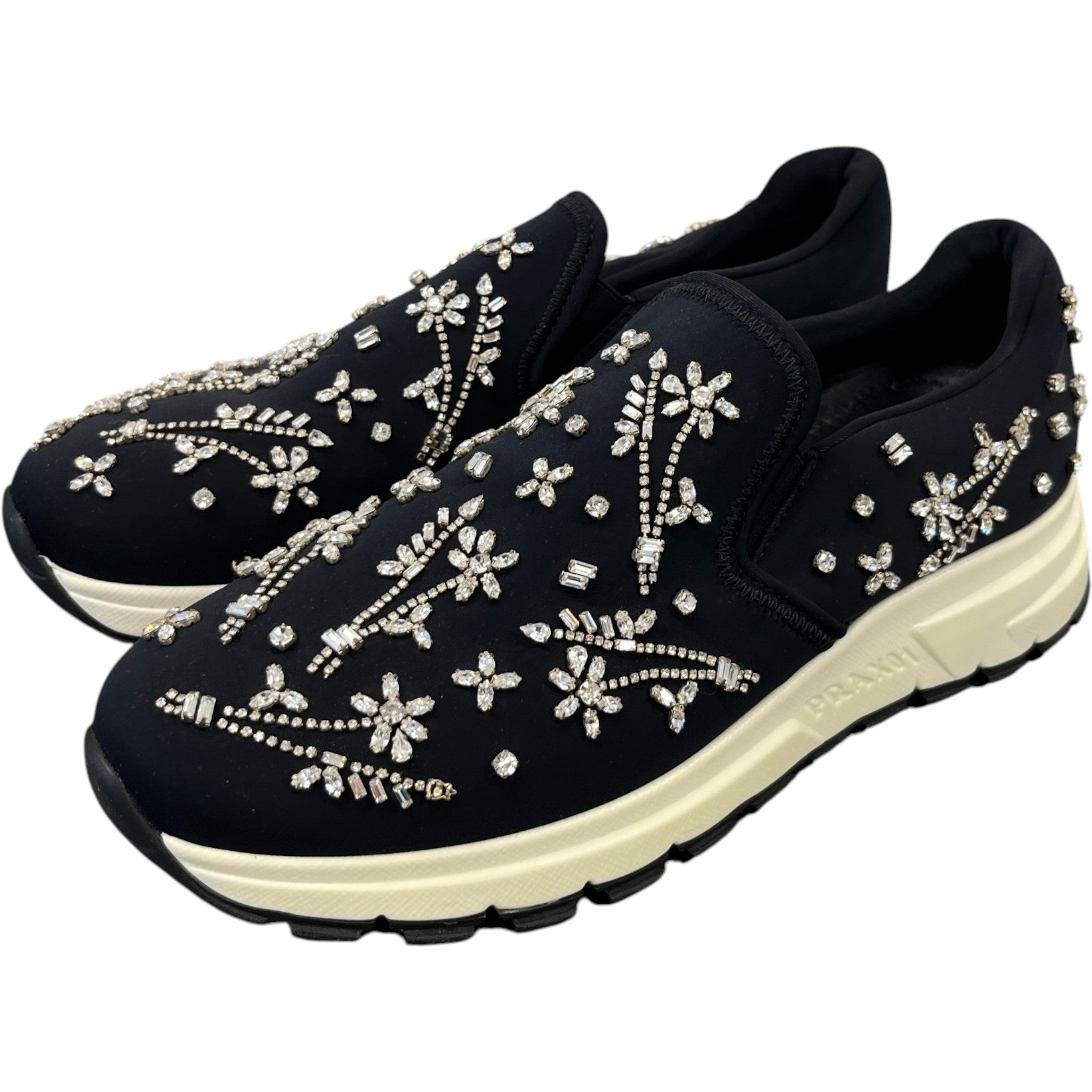 Women's Crystal Prax01 Slip On Low Trainers Black Size EU 37 / UK 4