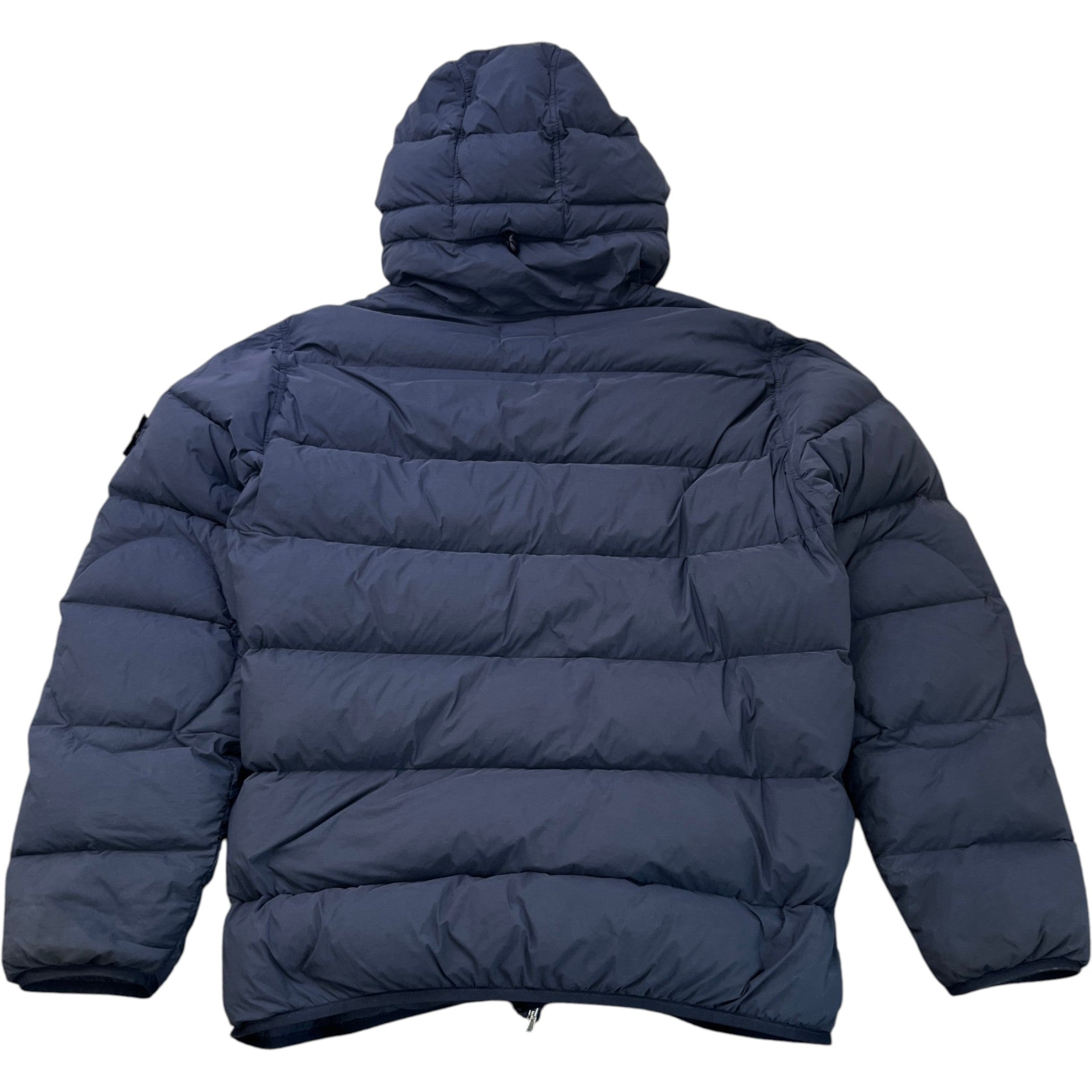 Men's Seamless Tunnel Nylon Down Jacket Navy Size XL