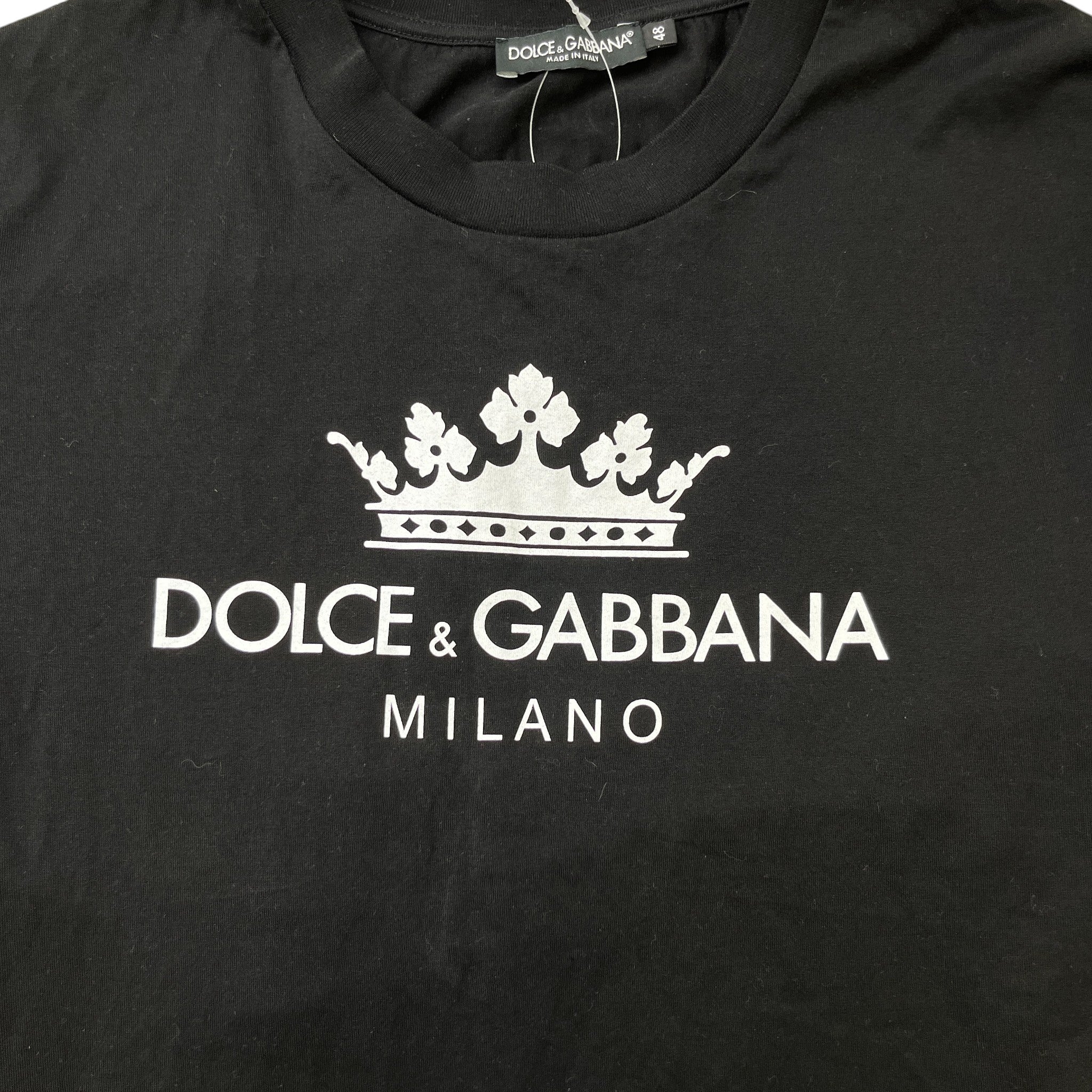 Men's Logo Print T-Shirt Black Size IT 48 / UK M