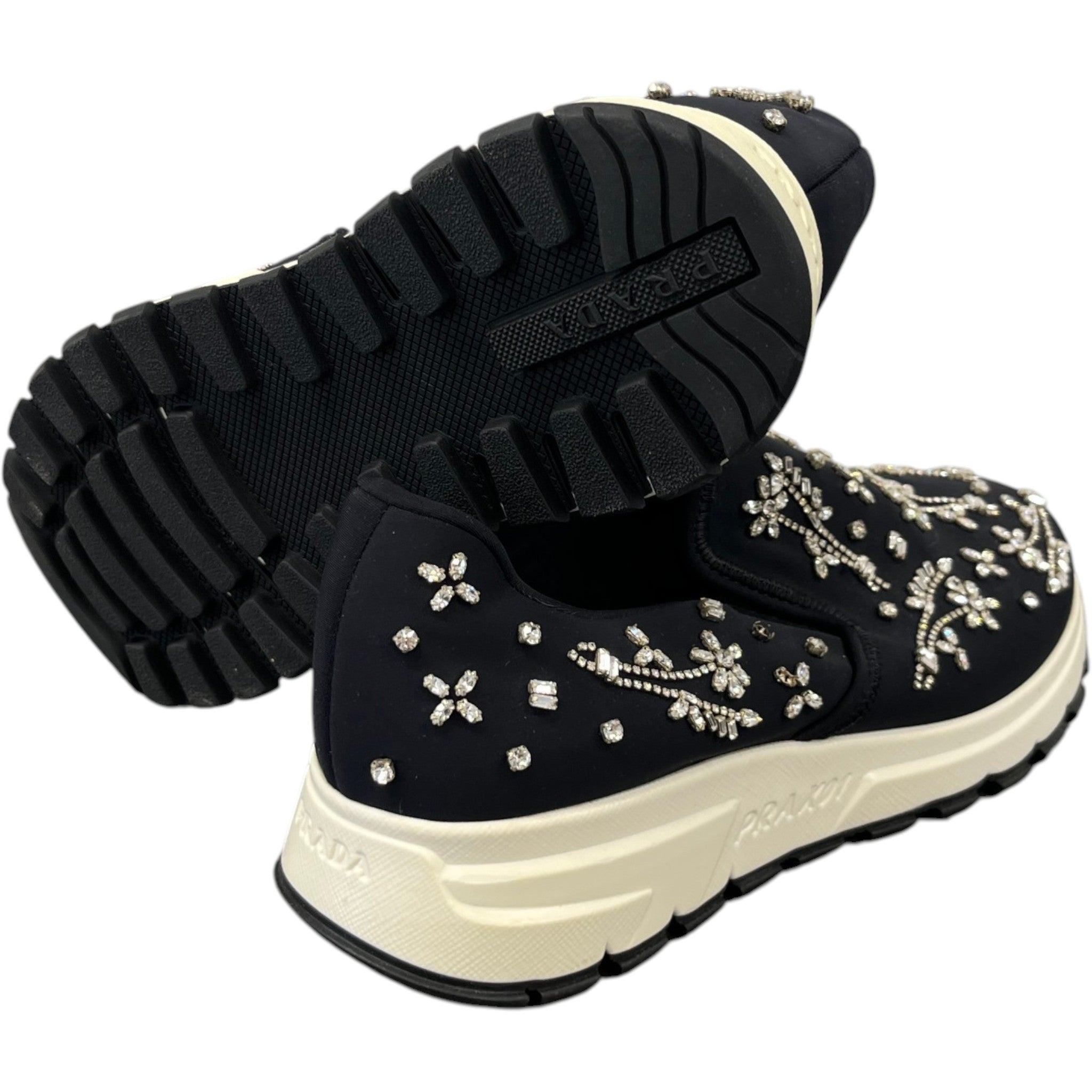 Women's Crystal Prax01 Slip On Low Trainers Black Size EU 37 / UK 4