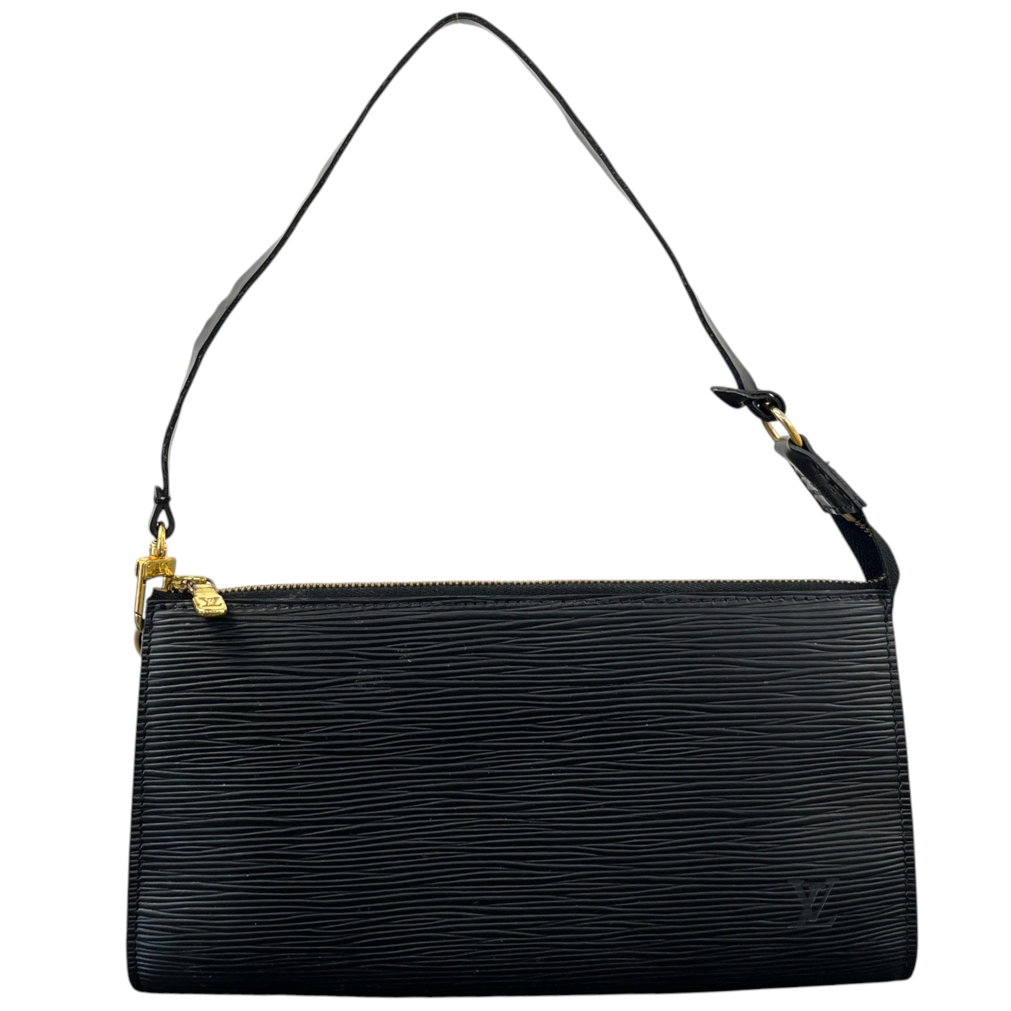 Women's Epi Pochette Accessories Handbag Black