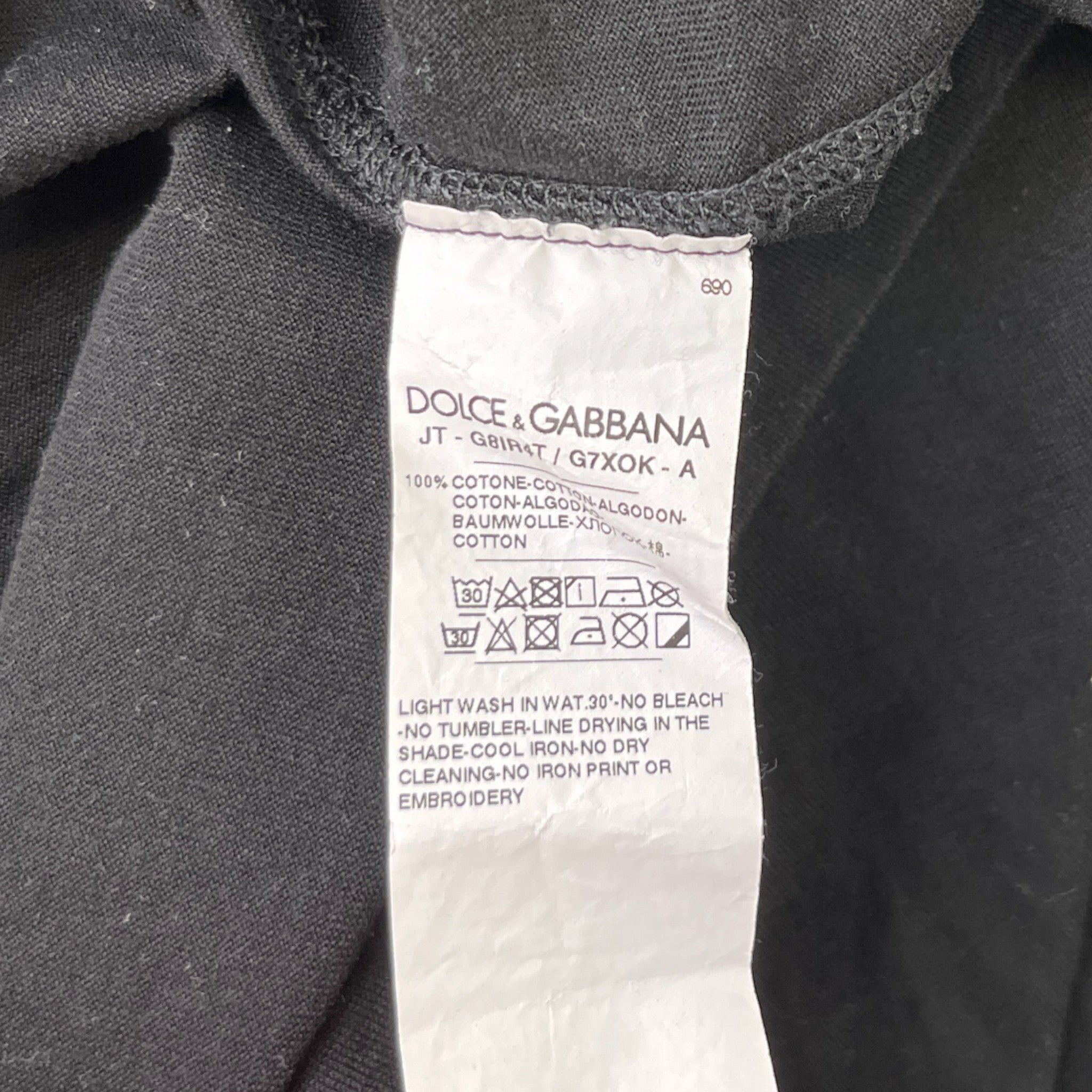 Men's Logo Print T-Shirt Black Size IT 48 / UK M