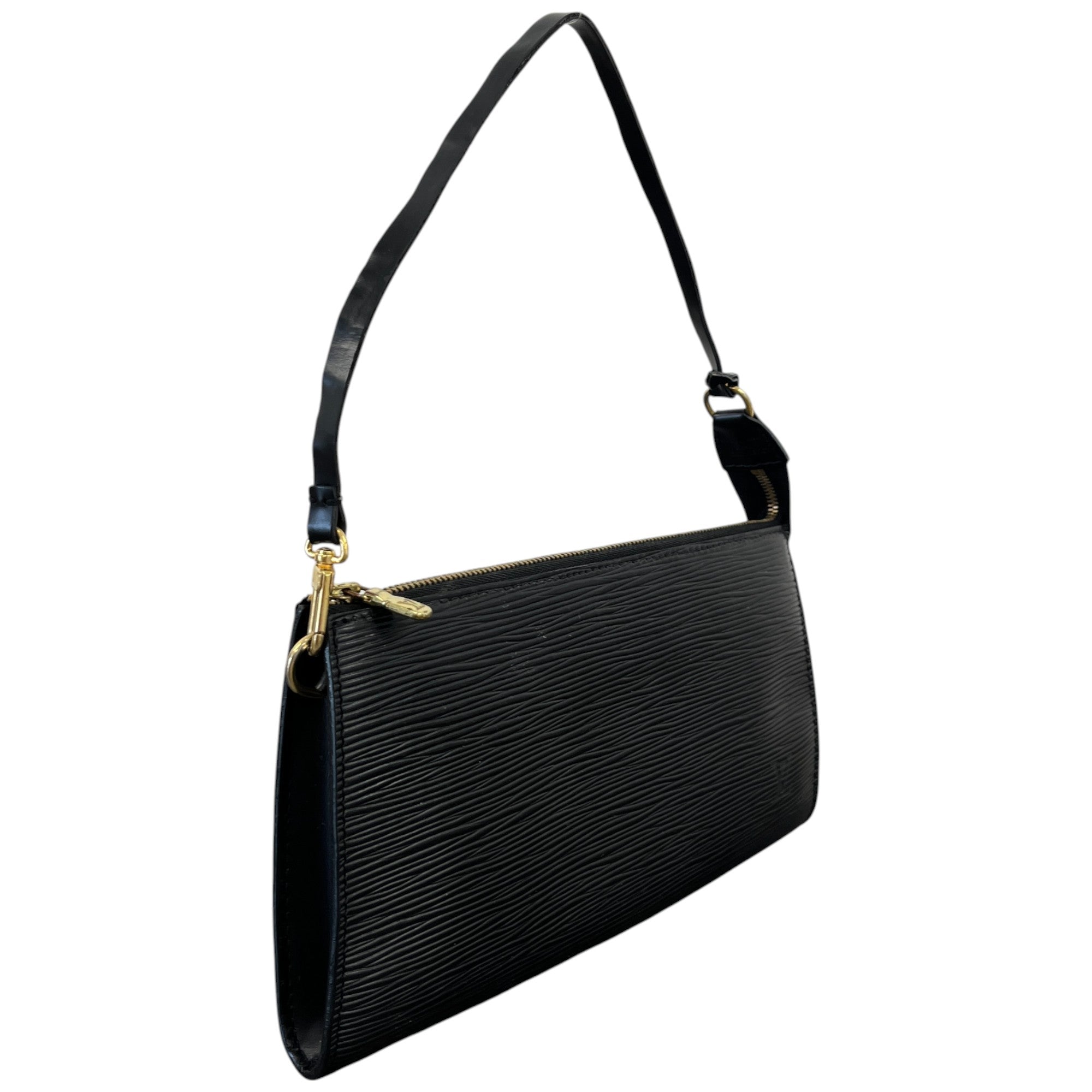 Women's Epi Pochette Accessories Handbag Black