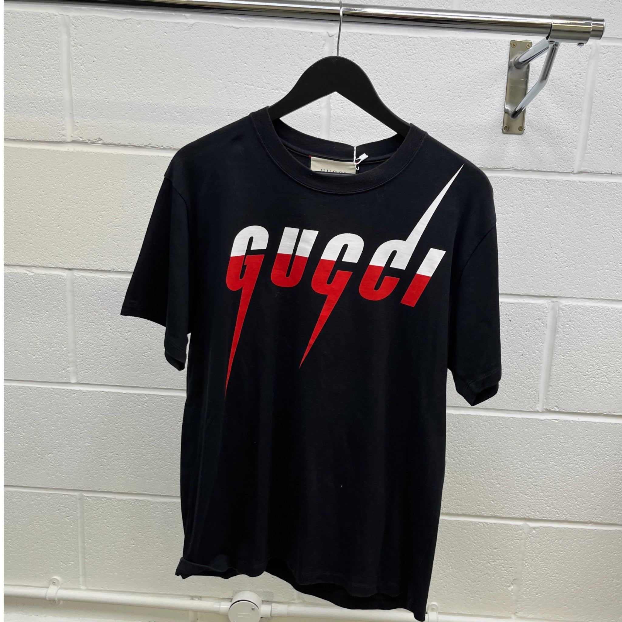 Men's Blade Logo Print T-Shirt Black Size XS