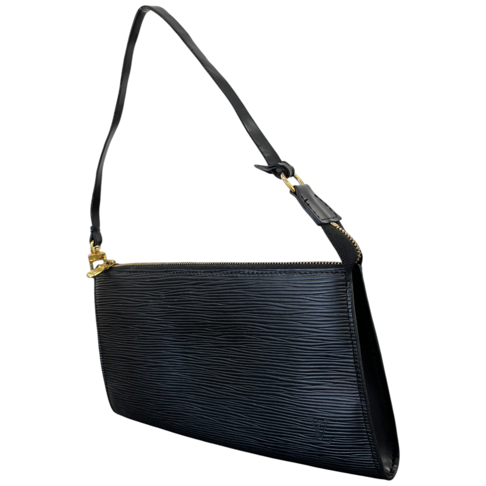Women's Epi Pochette Accessories Handbag Black