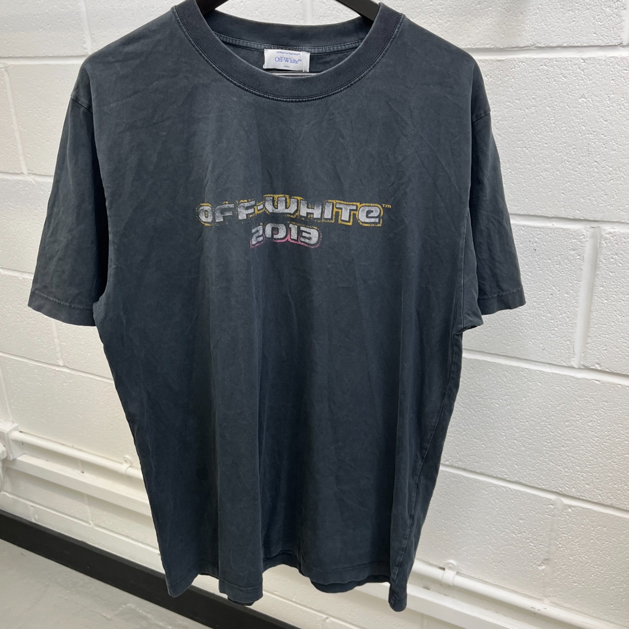 Men's Logo Print T-Shirt Black Size XXL