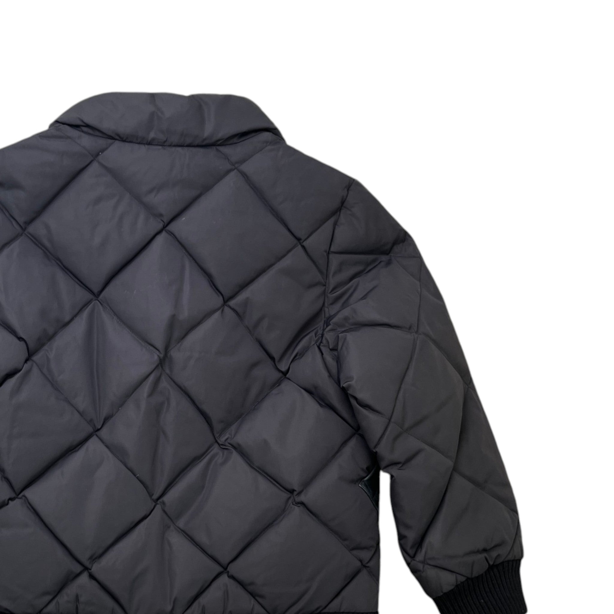 Men's Lv Quilted & Leather Kids Boys Age 6 Down Jacket Black Size XXS