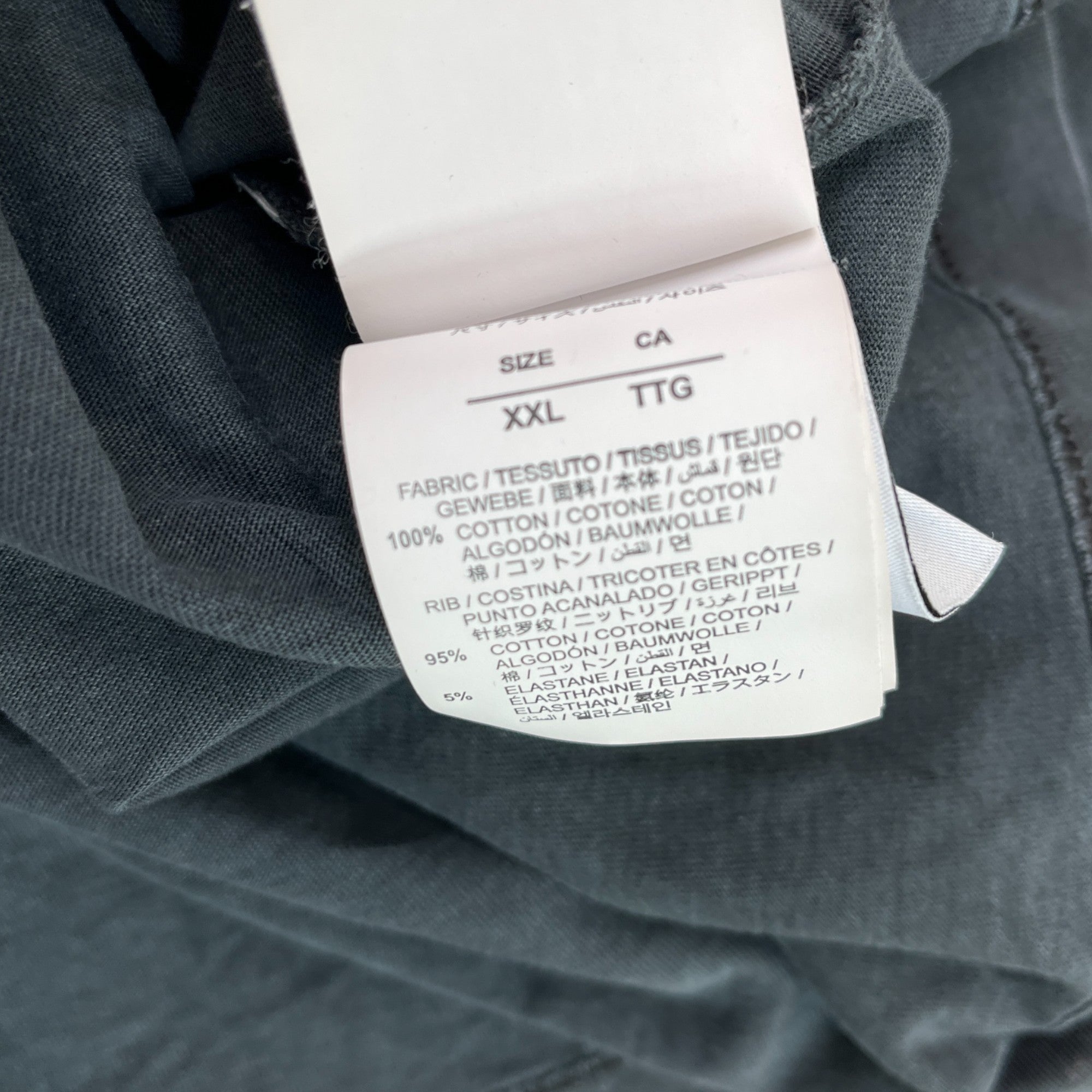 Men's Logo Print T-Shirt Black Size XXL