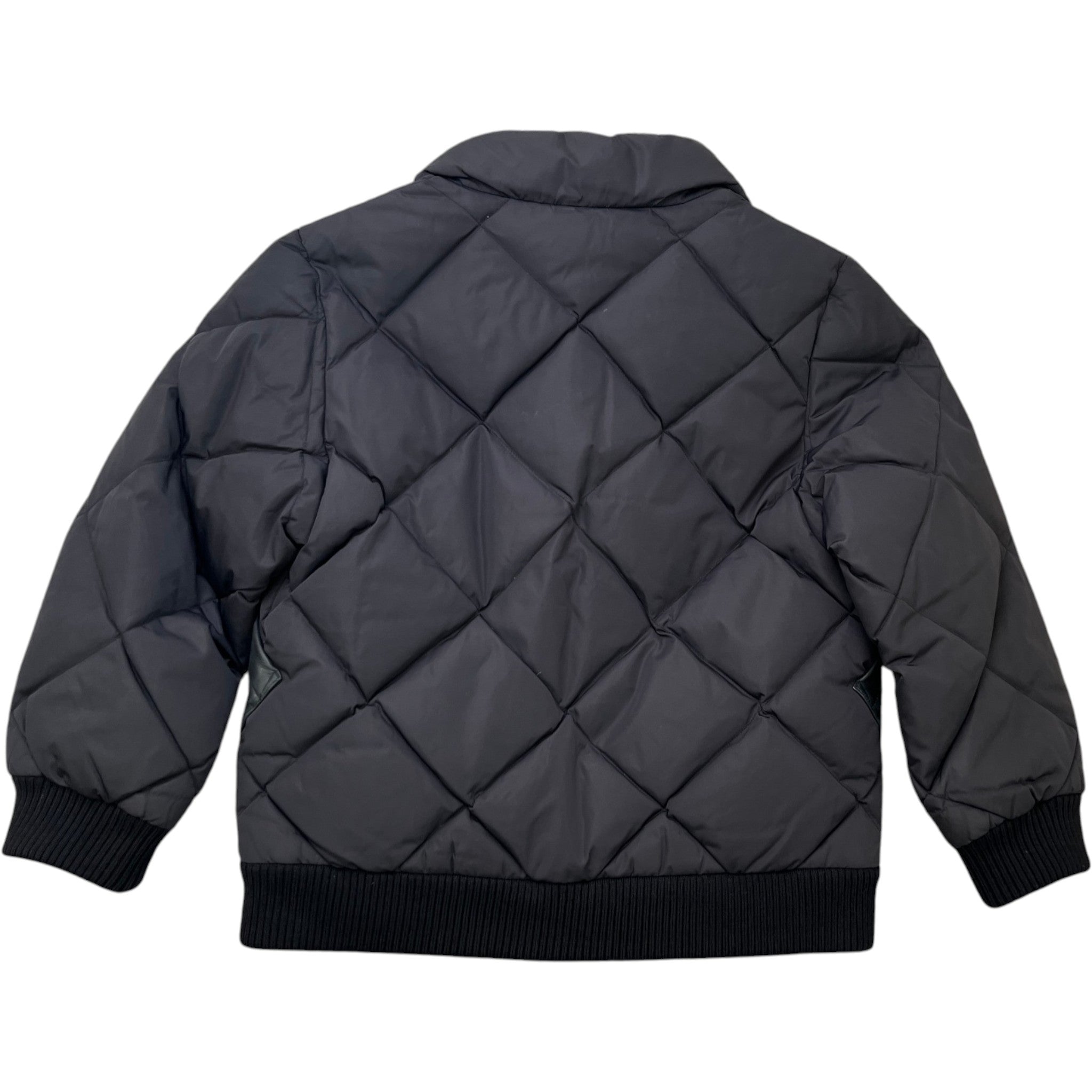 Men's Lv Quilted & Leather Kids Boys Age 6 Down Jacket Black Size XXS