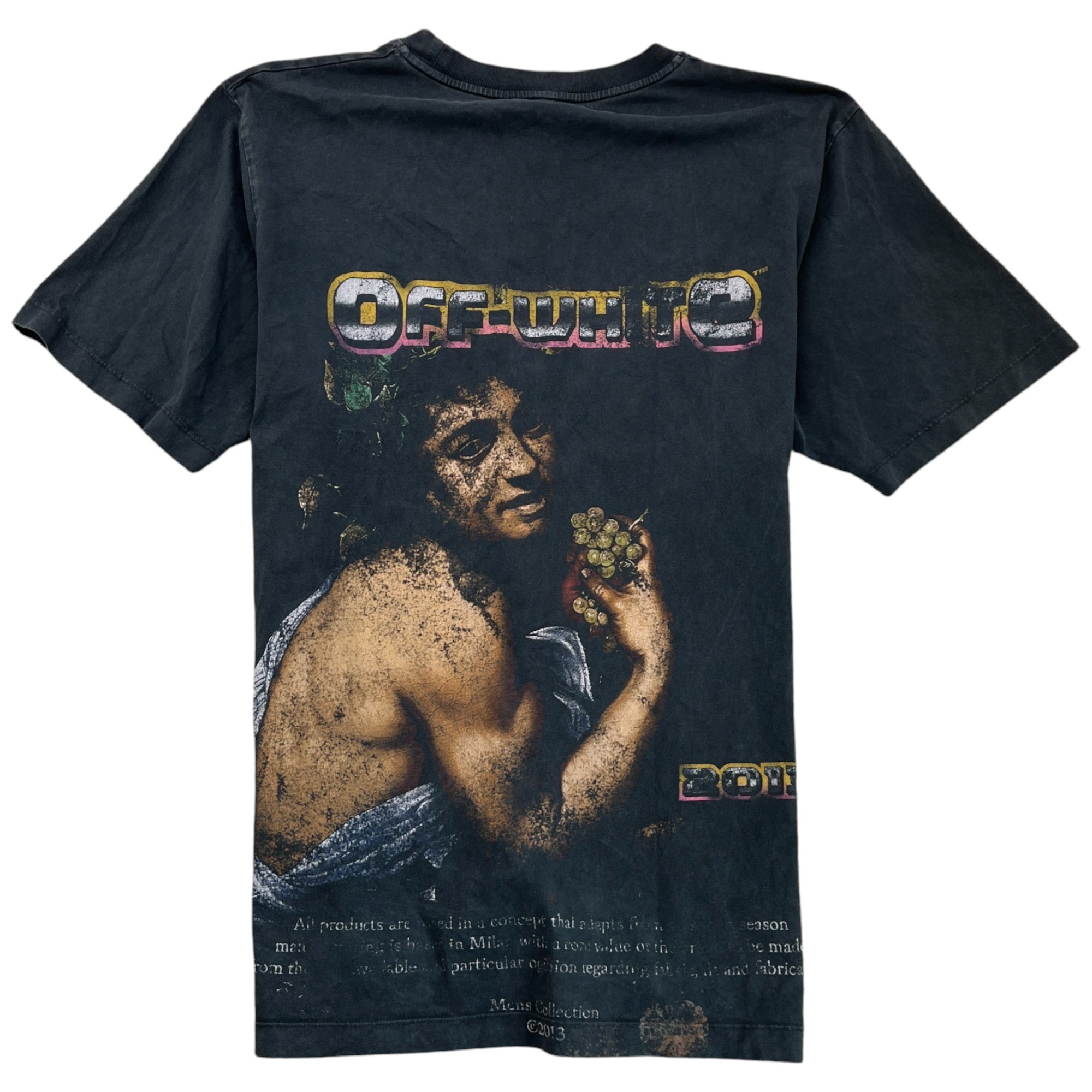 Men's Logo Print T-Shirt Black Size XXL