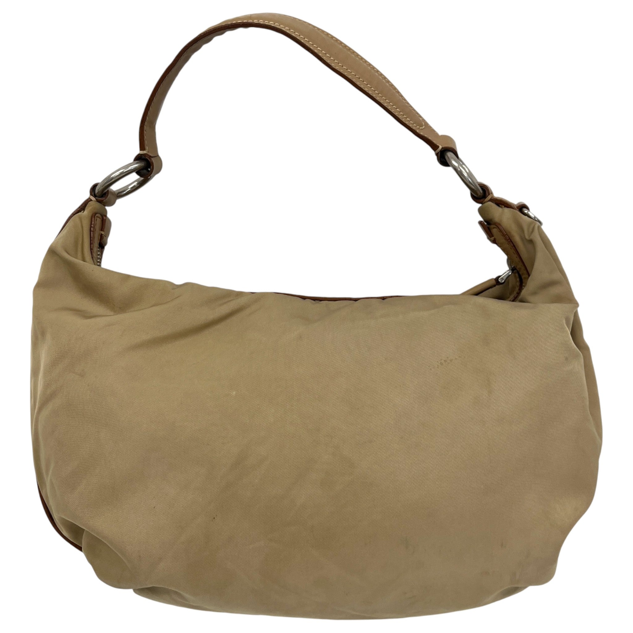 Women's Tessuto Nylon Hobo Handbag Beige