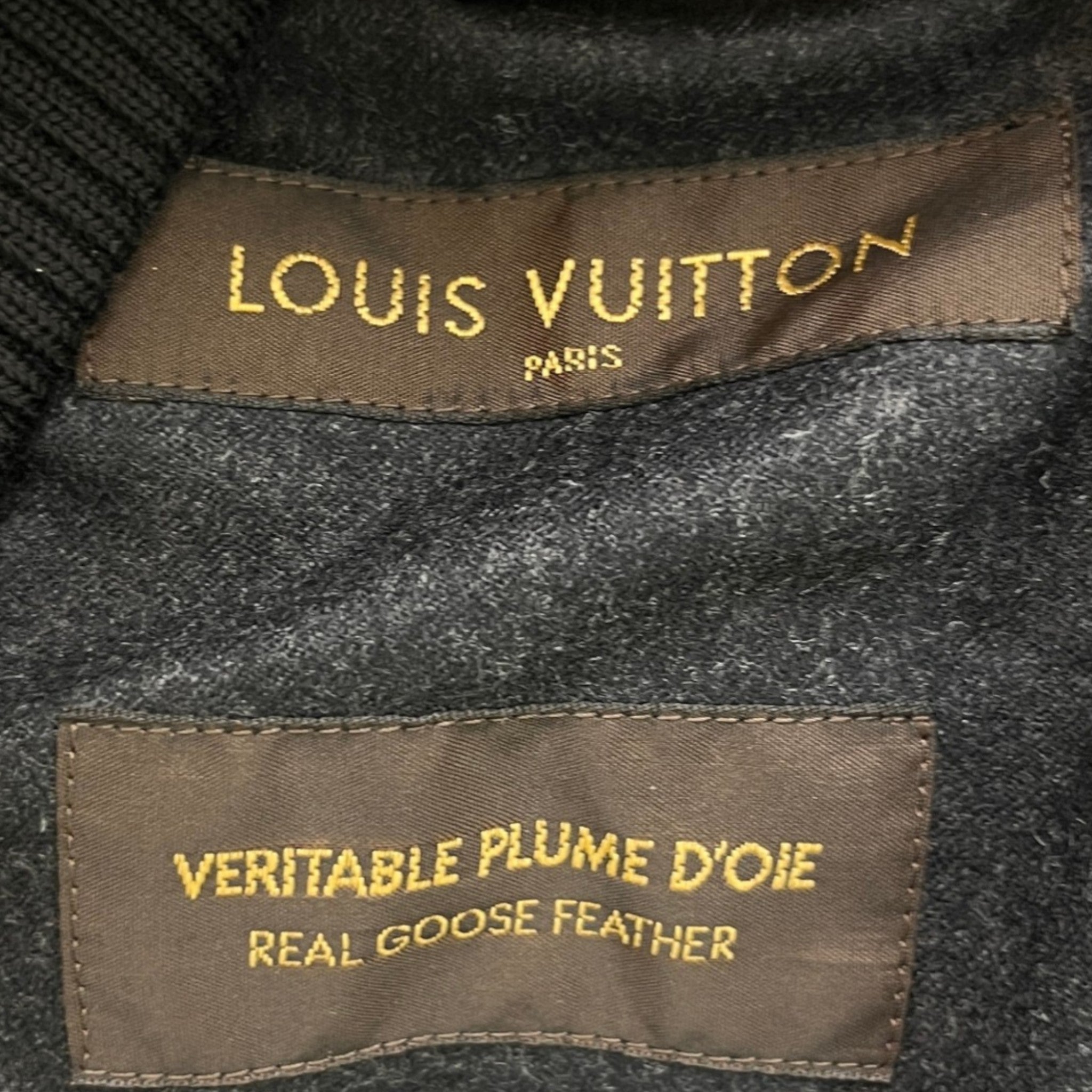 Men's Lv Quilted & Leather Kids Boys Age 6 Down Jacket Black Size XXS