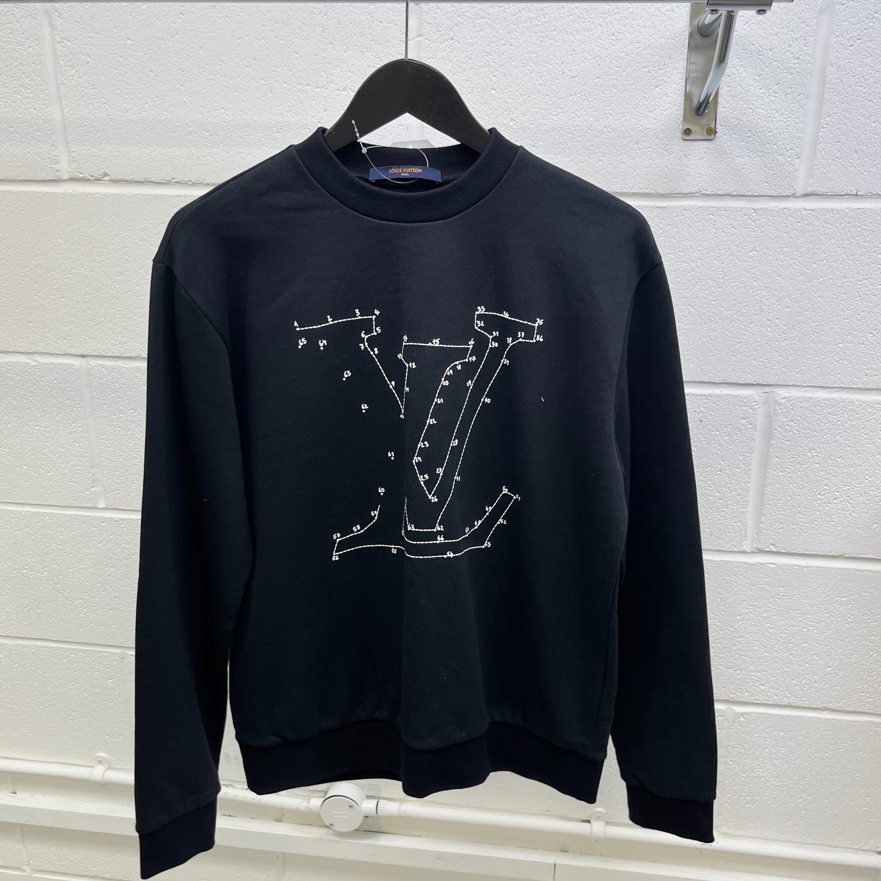 Men's Connect The Dots Jumper Black Size XS