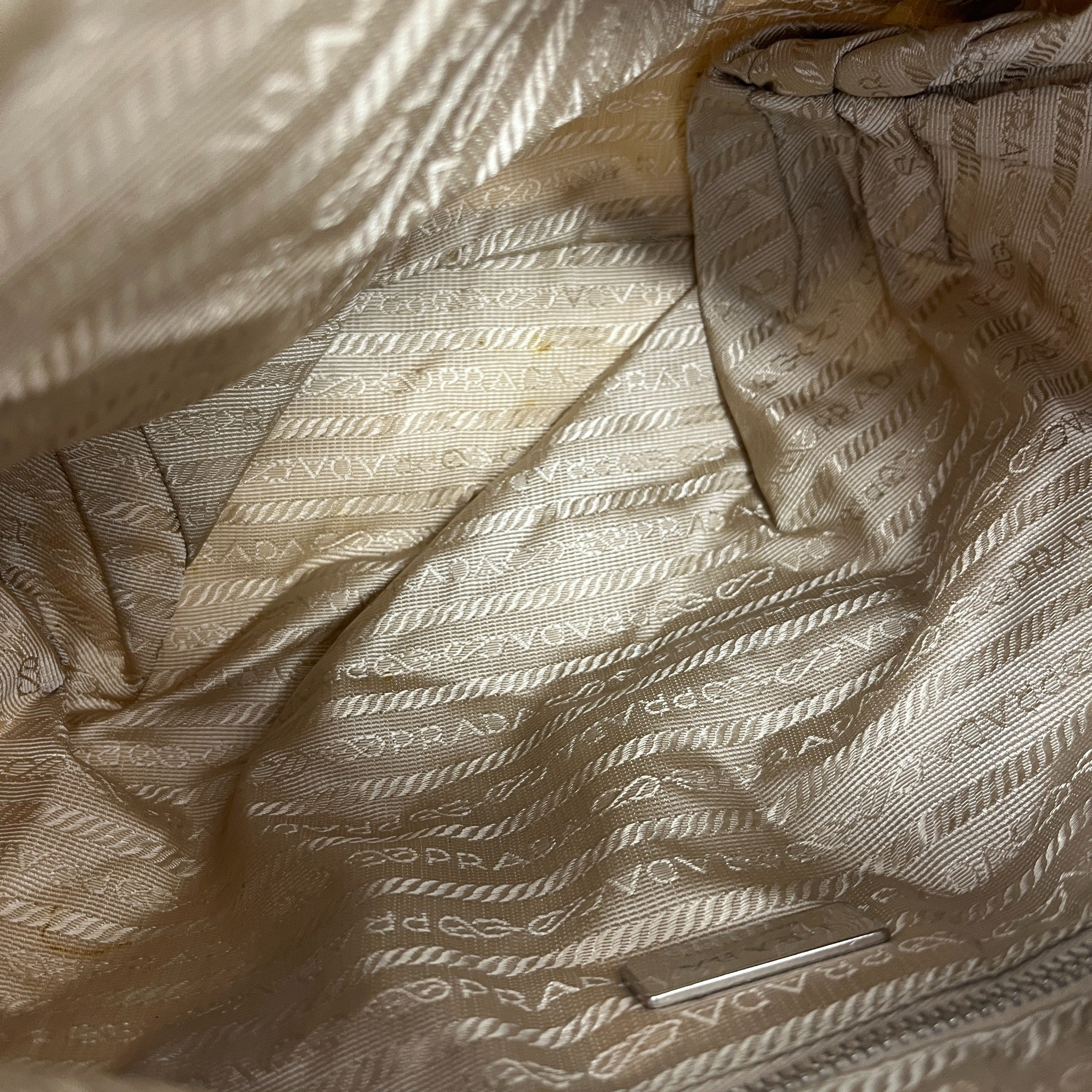 Women's Tessuto Nylon Hobo Handbag Beige