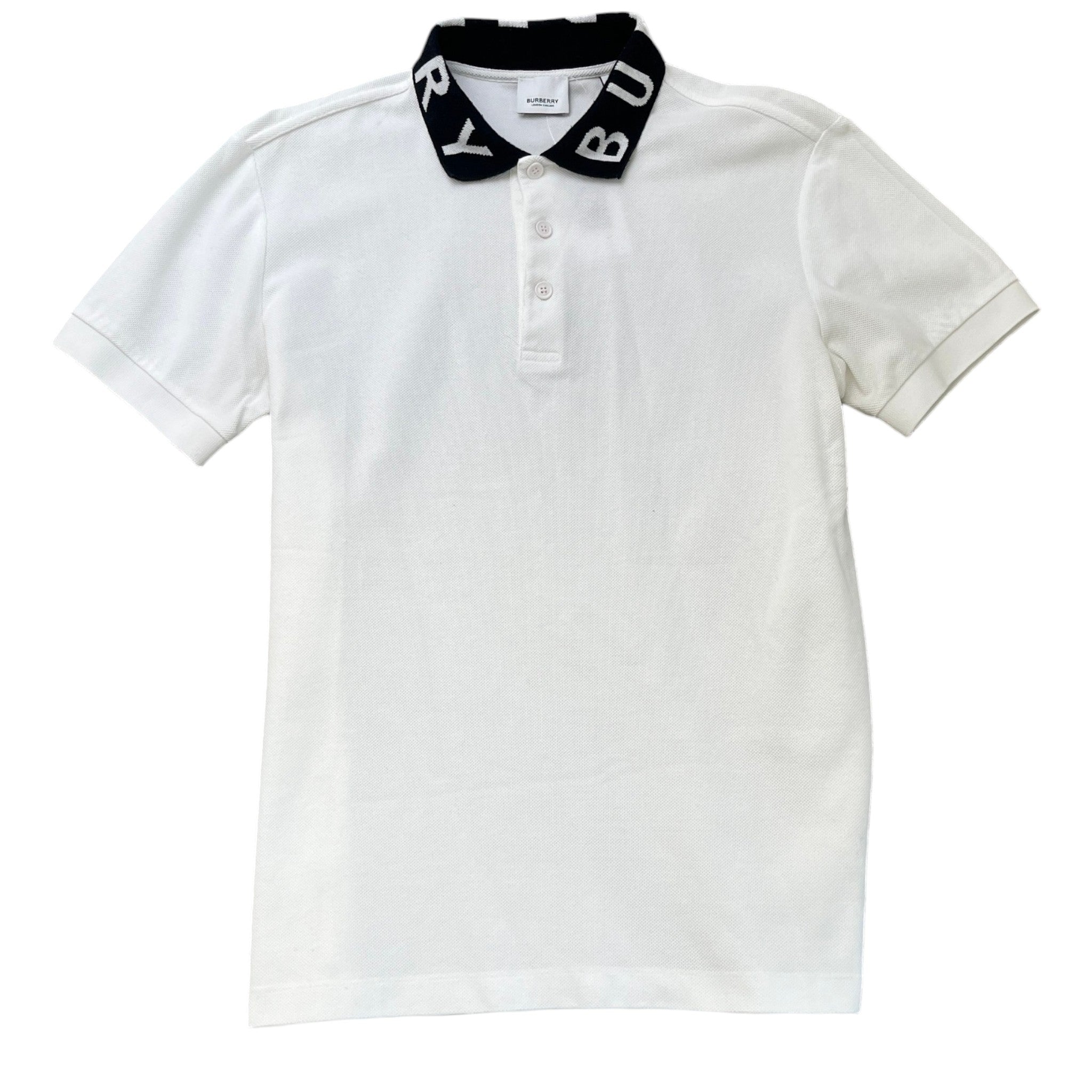 Men's Collar Logo Polo Shirt White Size S