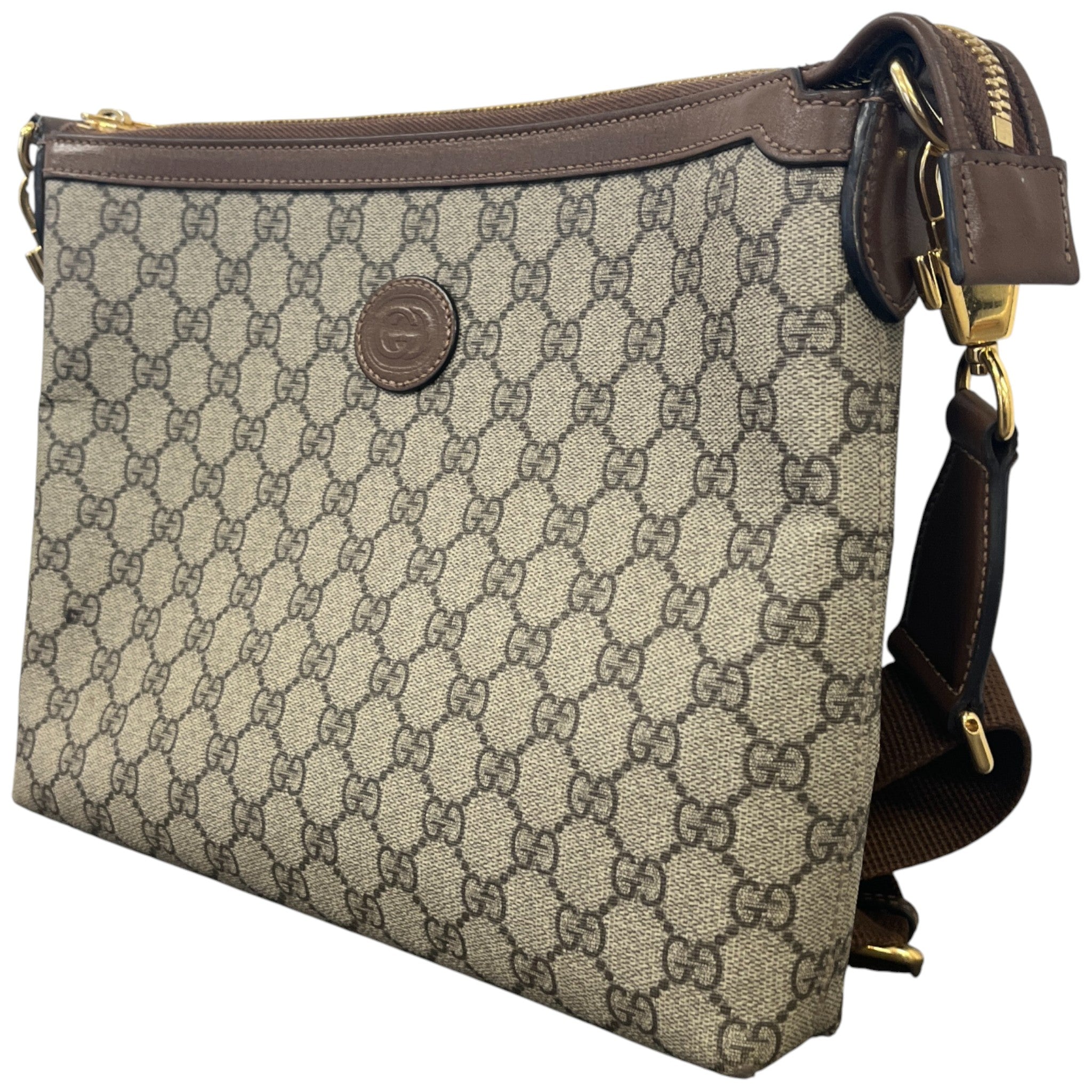 Men's Gg Supreme Messenger Bag Brown