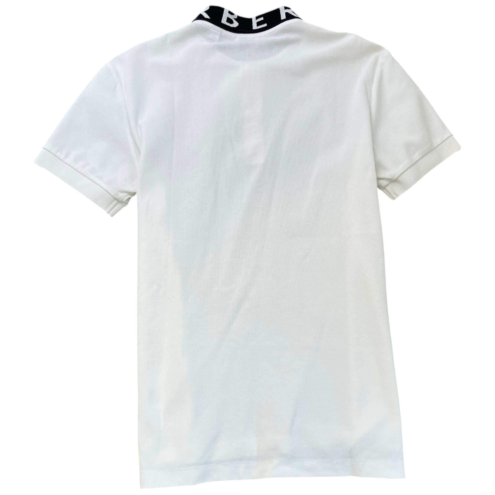 Men's Collar Logo Polo Shirt White Size S