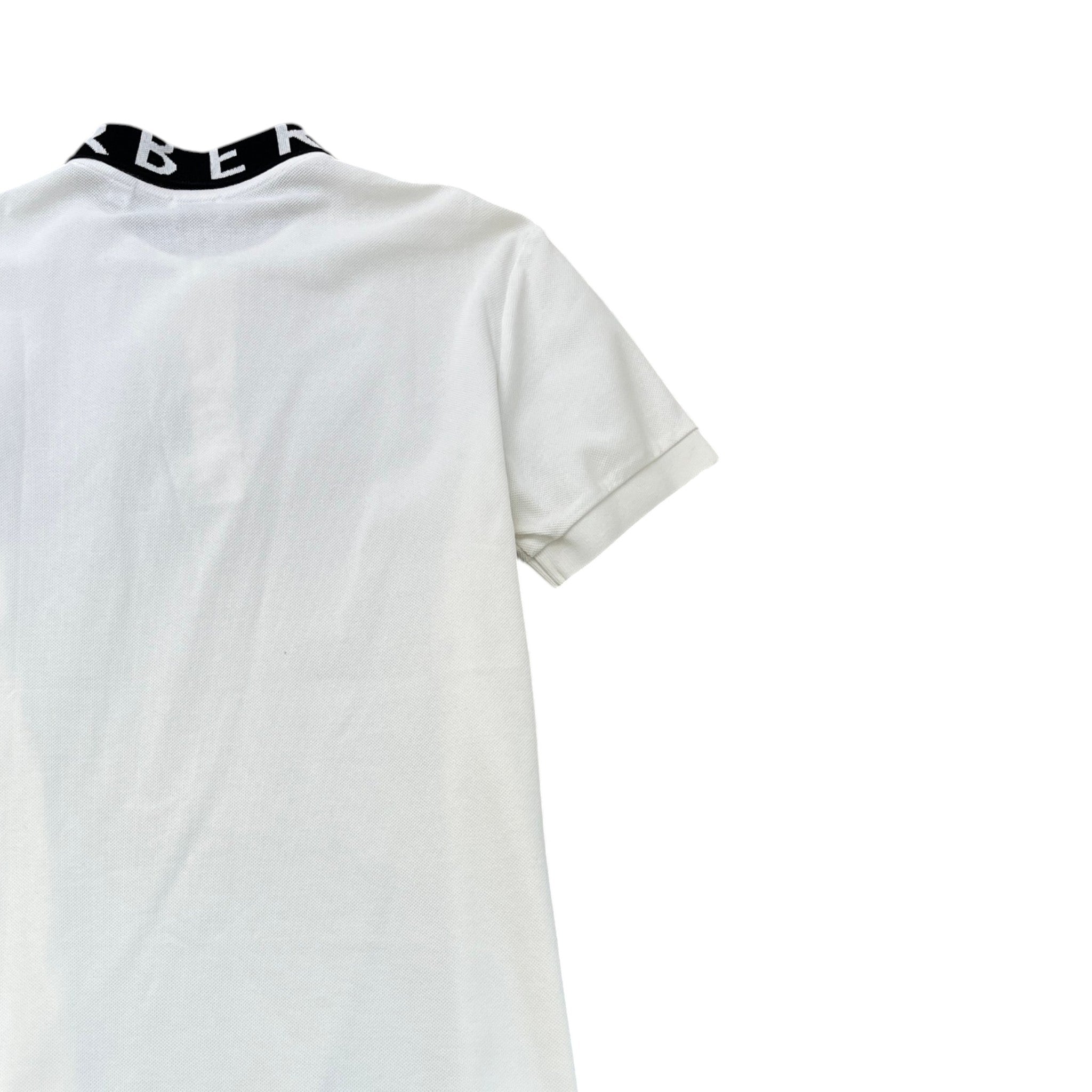 Men's Collar Logo Polo Shirt White Size S