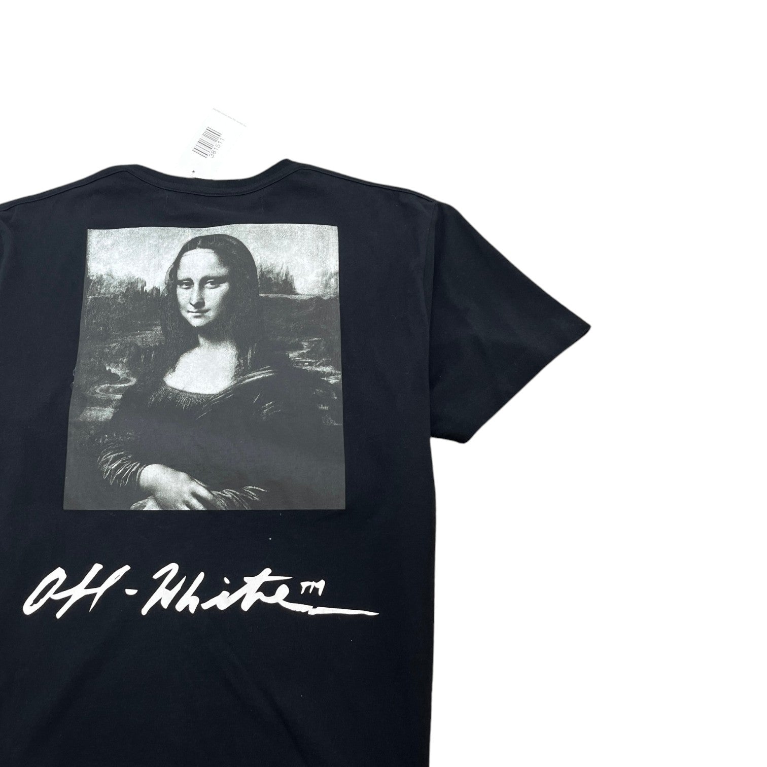 Men's Mona Lisa Print T-Shirt Black Size S