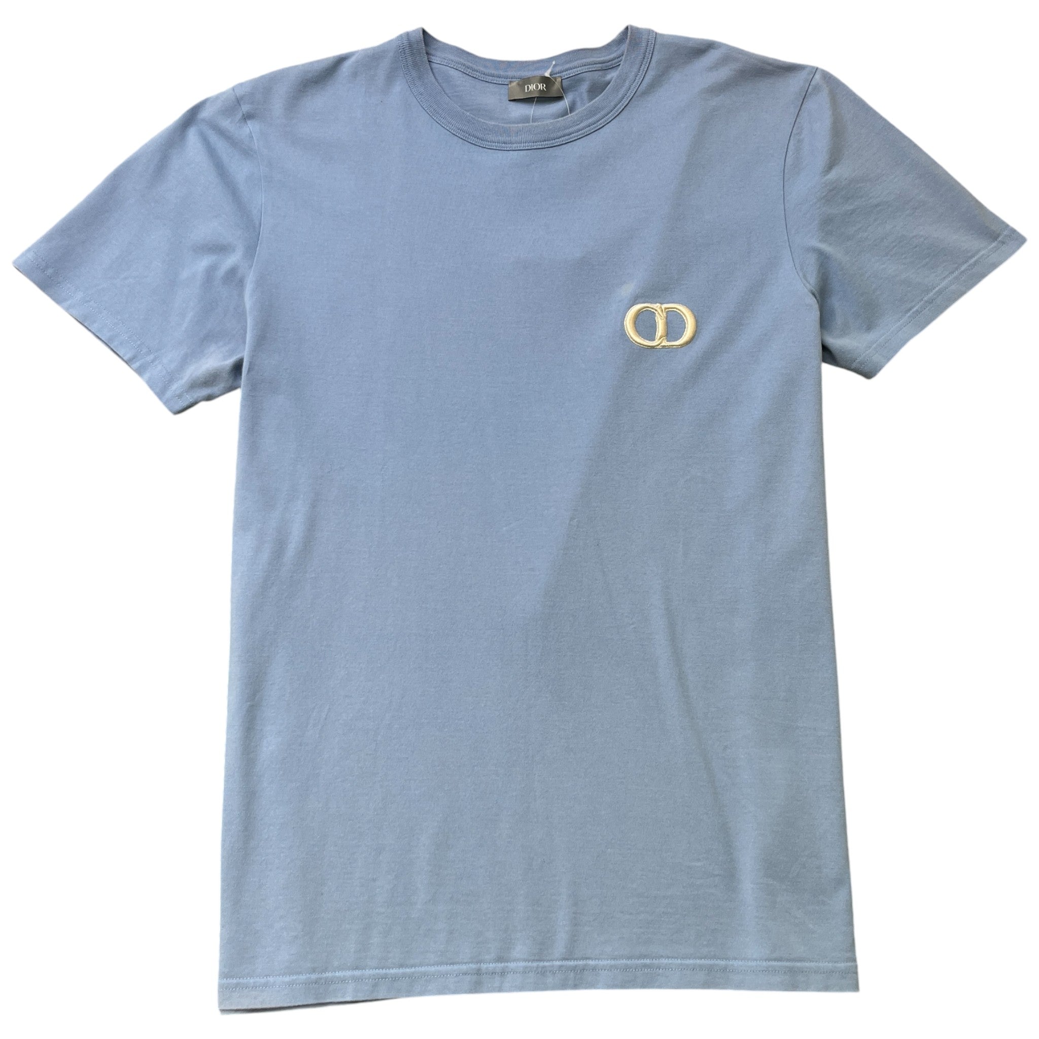 Men's Embroidered Cd Icon T-Shirt Blue Size L