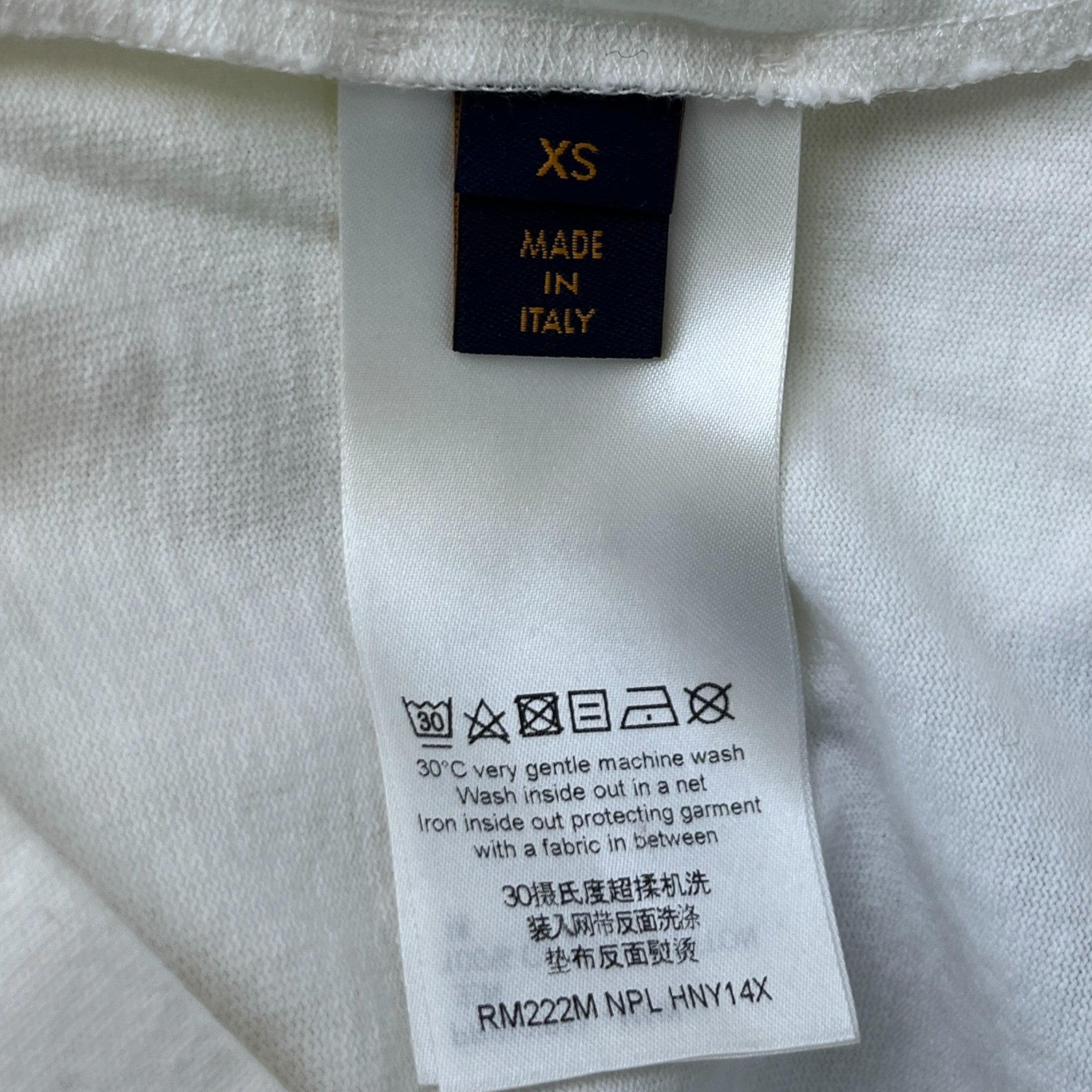 Men's Lv Spread Embroidery T-Shirt White Size XS