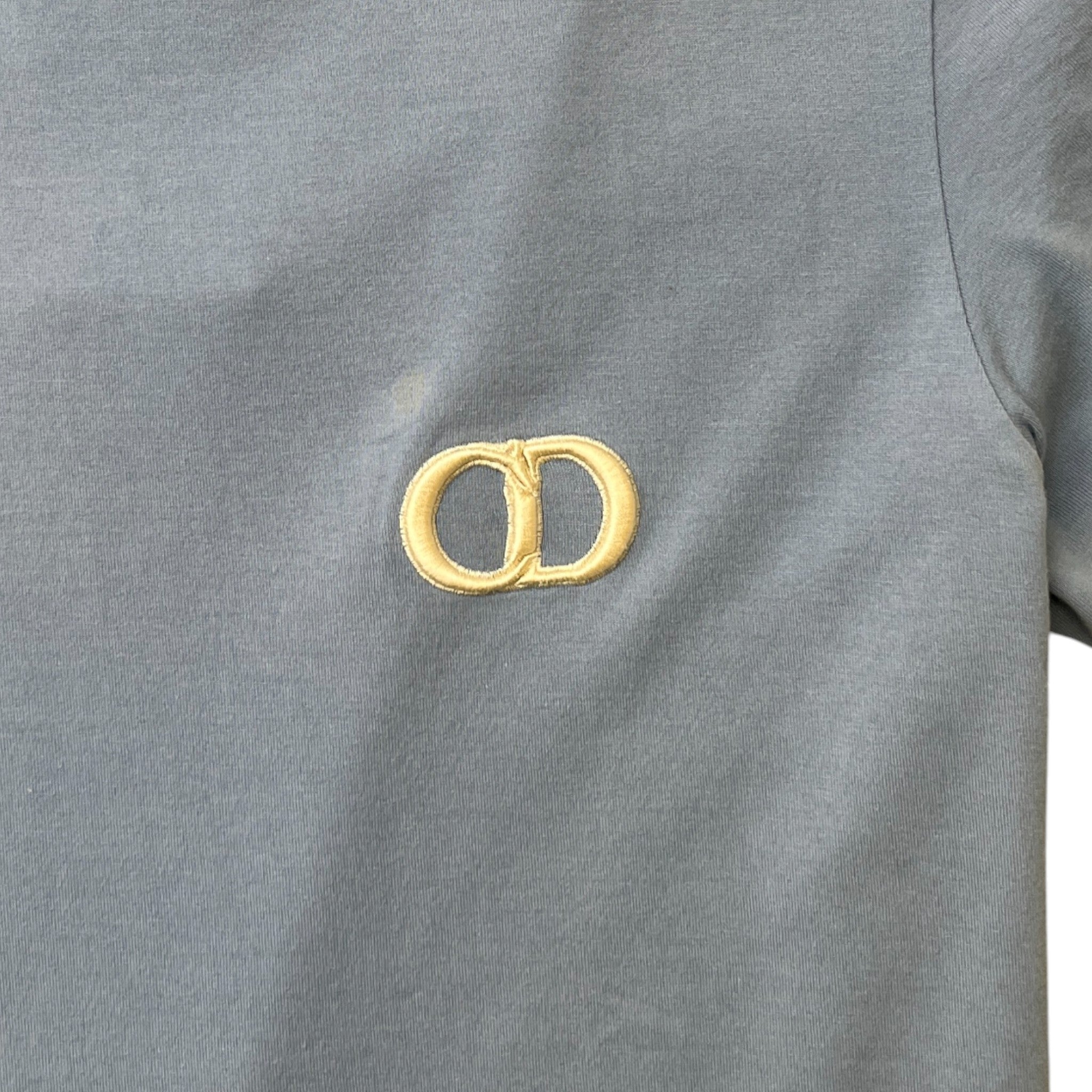 Men's Embroidered Cd Icon T-Shirt Blue Size L