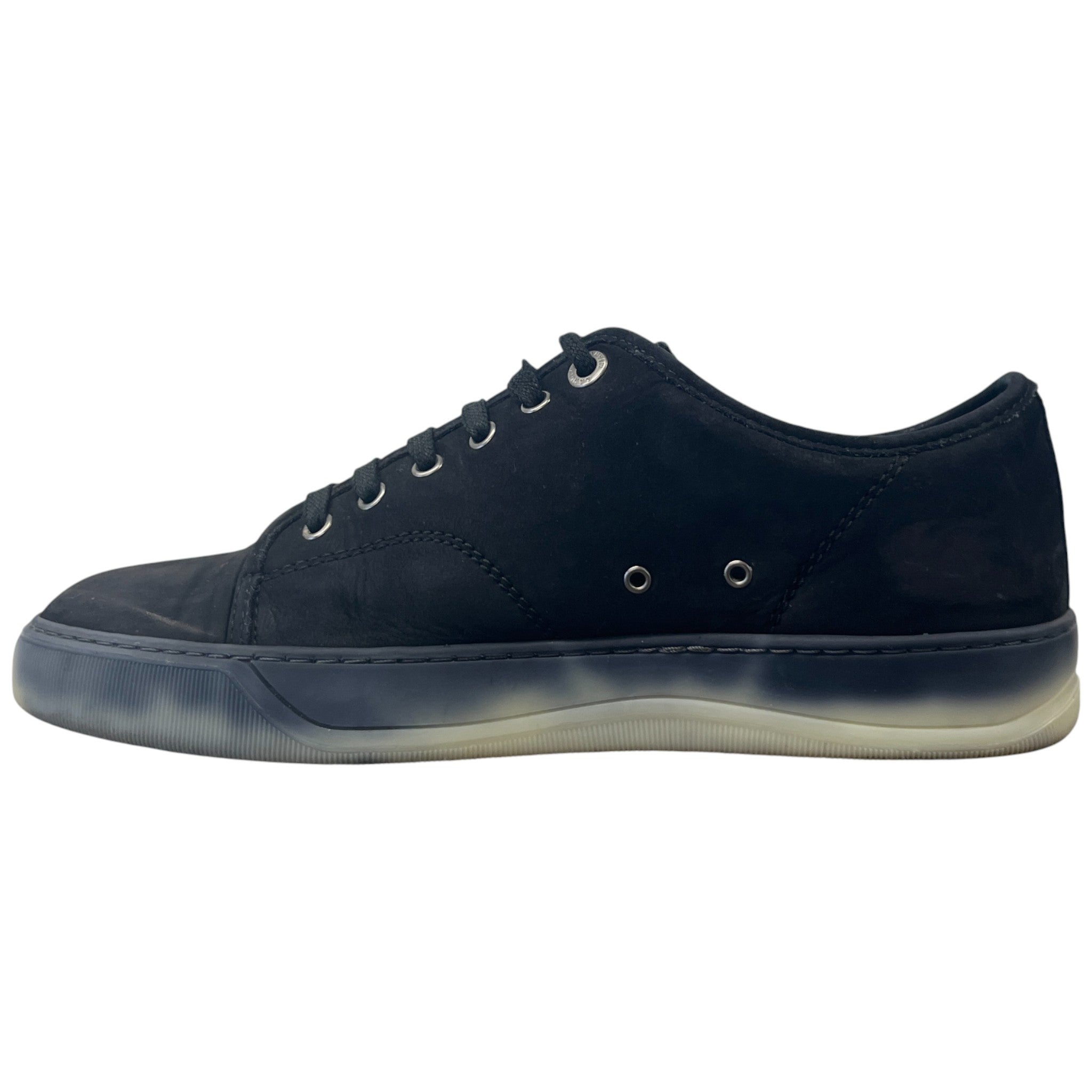 Men's Perforated Low Trainers Black Size EU 40 / UK 6