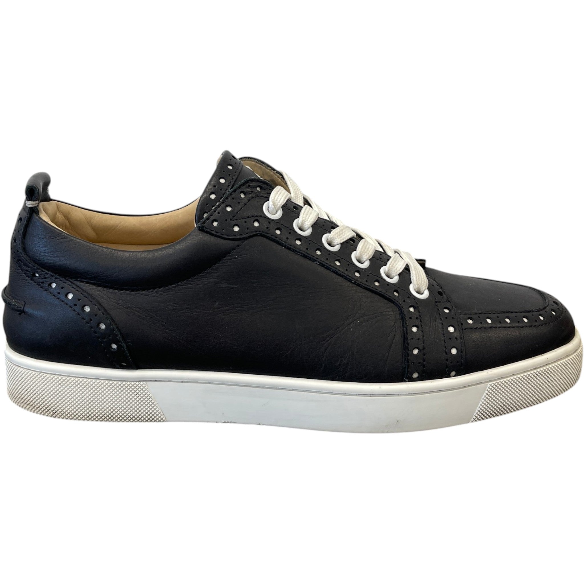Men's Louis Junior Flat Low Trainers Black Size EU 42 / UK 8