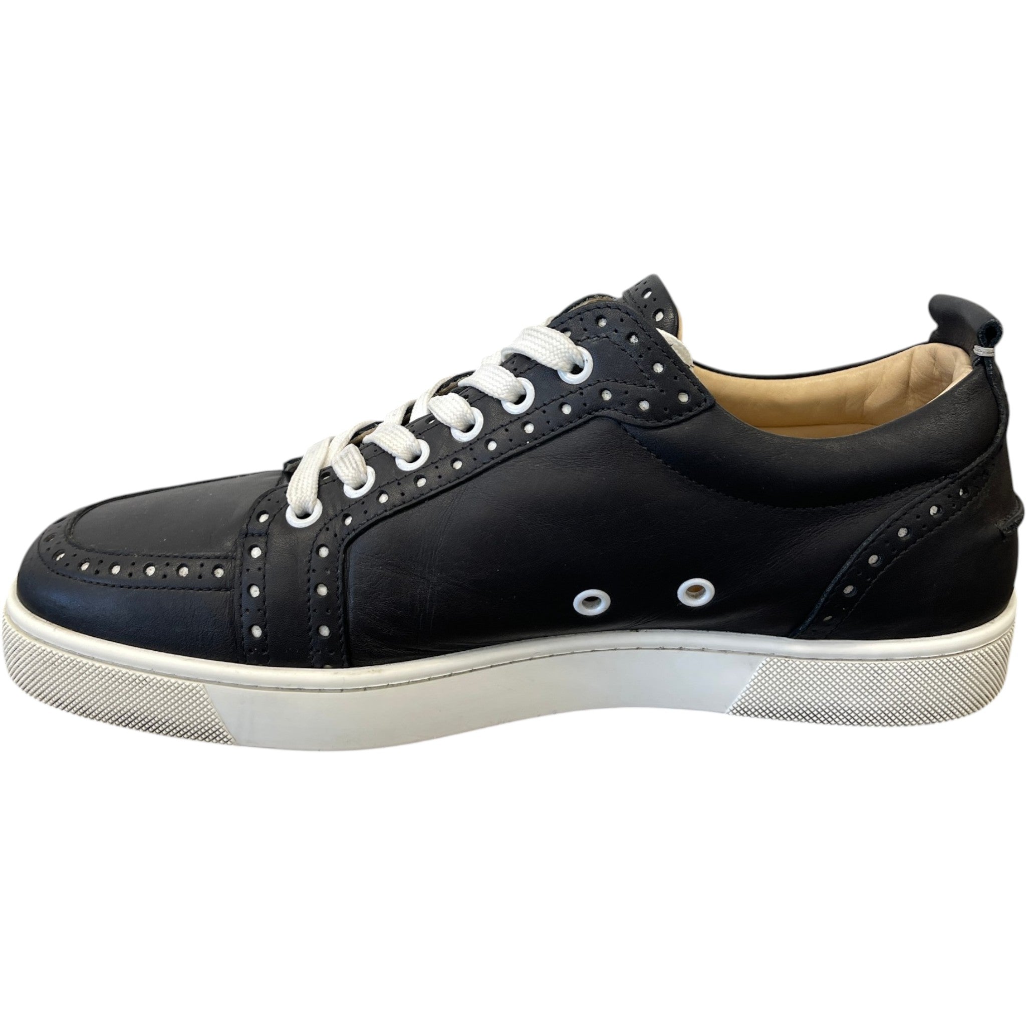 Men's Louis Junior Flat Low Trainers Black Size EU 42 / UK 8